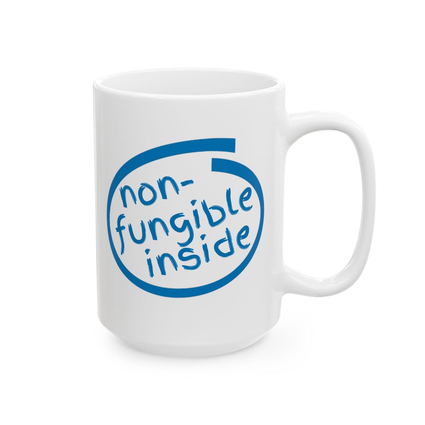 Non-Fungible Inside White Mug by cypherpunkgear.com
