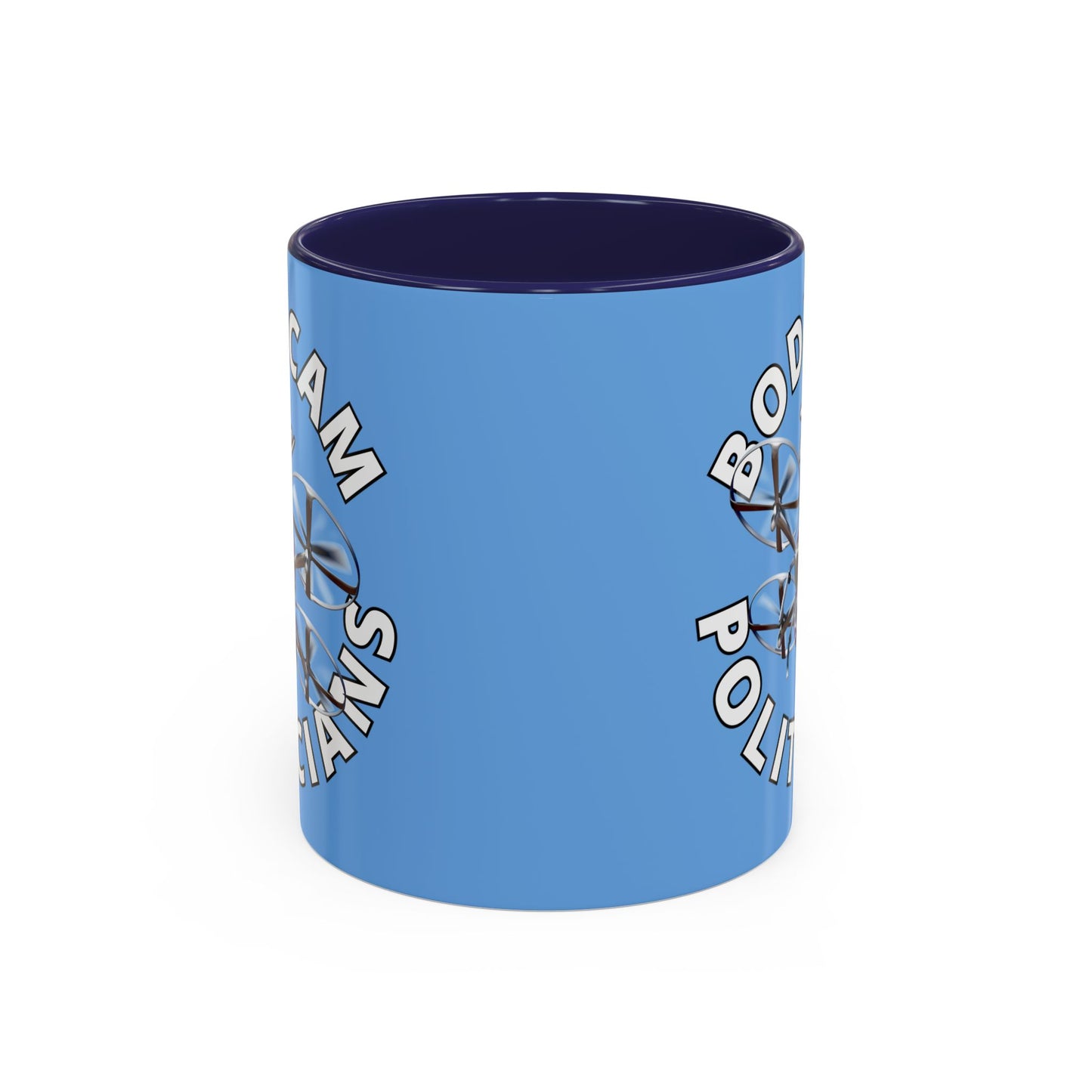 Bodycam the Politicians Drone Light Blue Accent Mug by cypherpunkgear.com