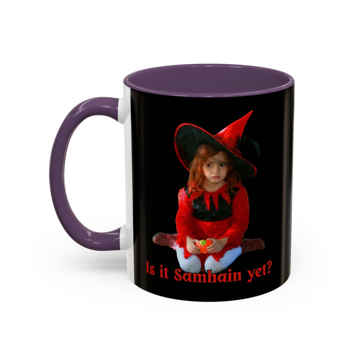 Is it Samhain yet? Black Accent Mug by CreepyCrafts.boo