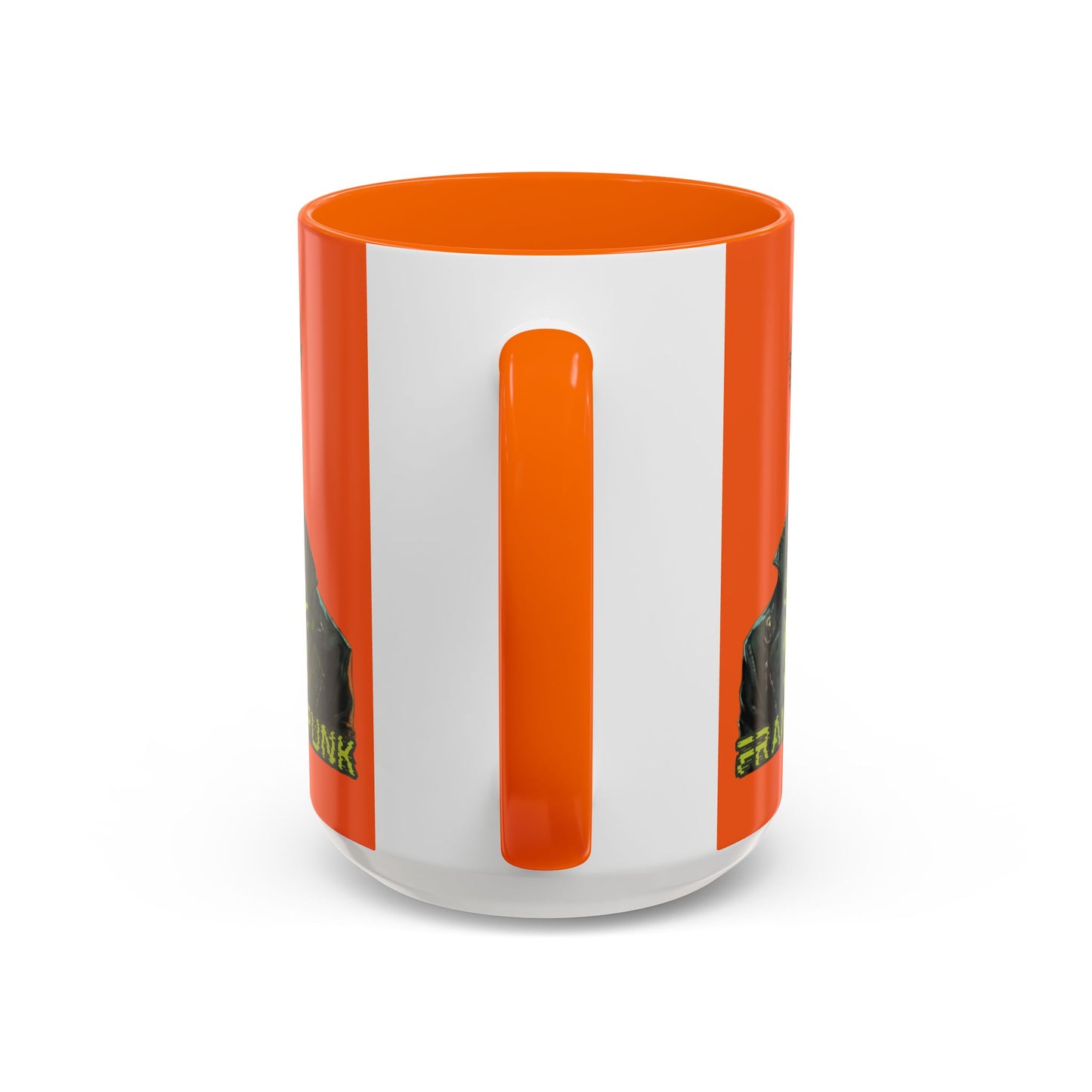 Frankenpunk Orange Accent Mug by CreepyCrafts.boo