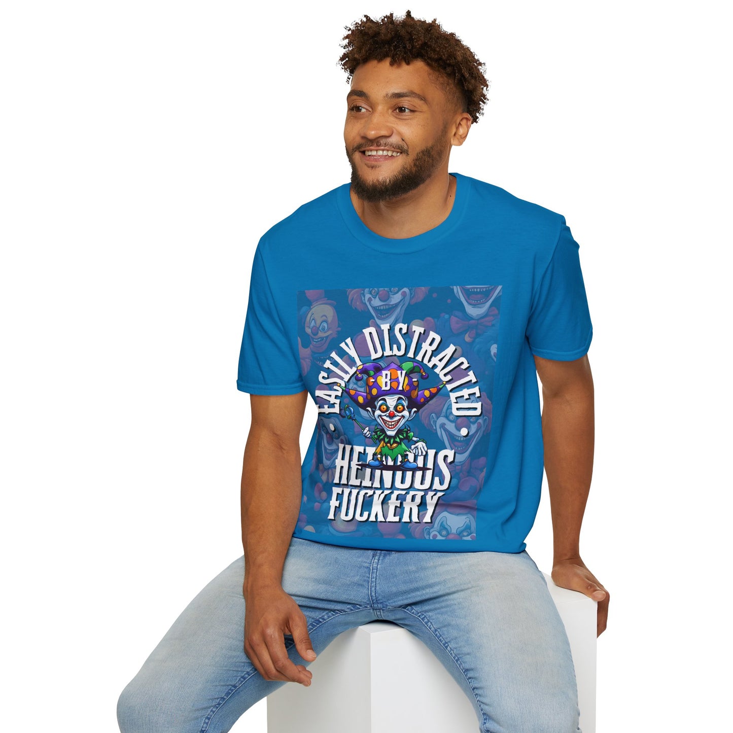 Easily Distracted by Heinous Fuckery Little Jincs DKcolors Unisex T-Shirt by cypherpunkgear.com