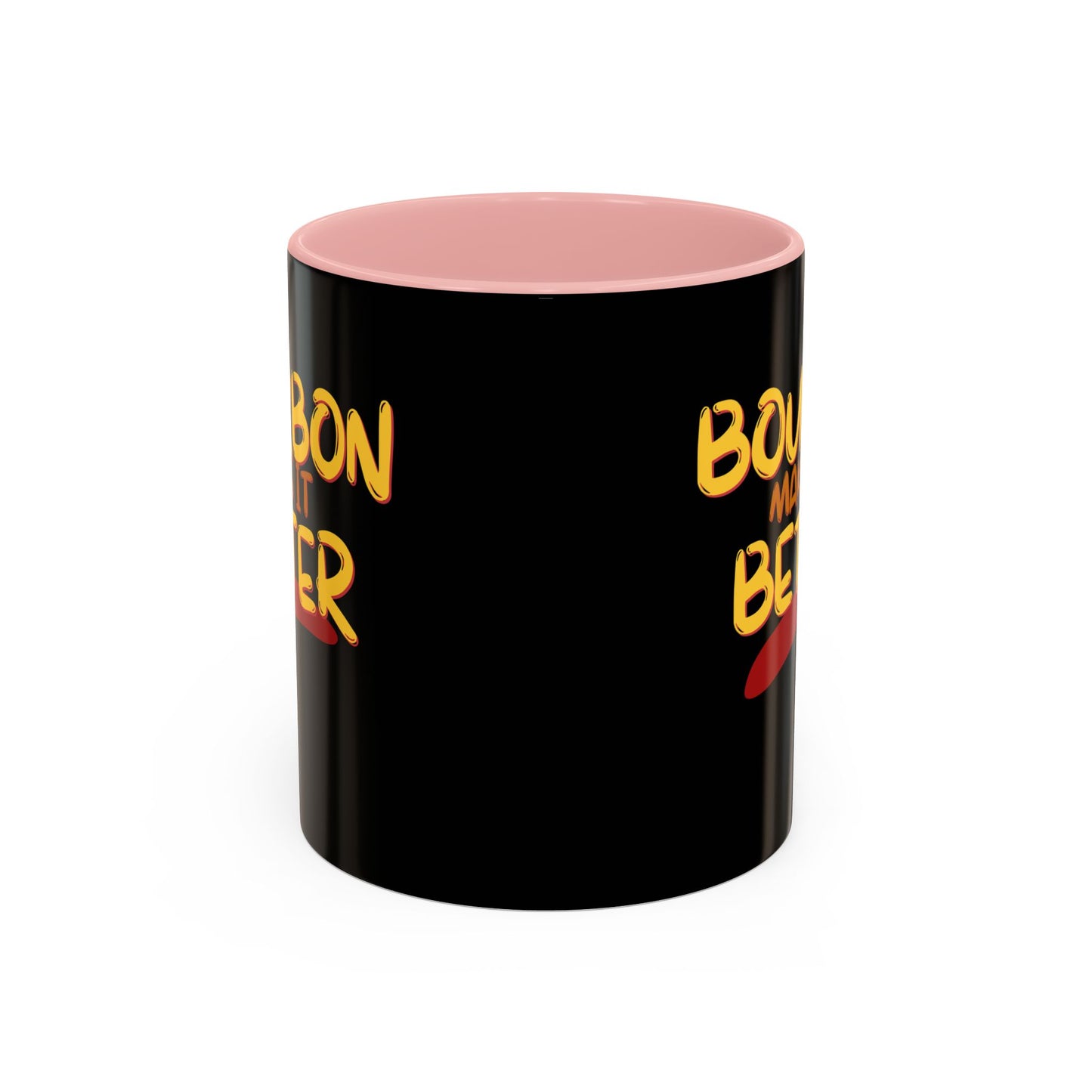 Bourbon makes it better Accent Mug by cypherpunkgear.com