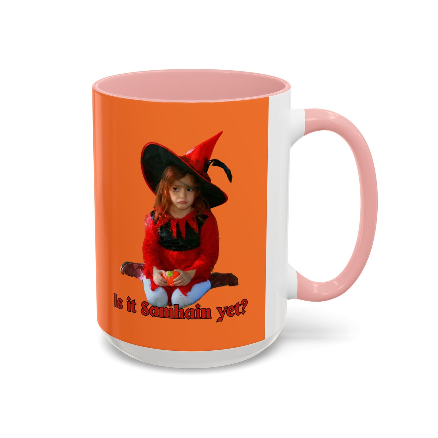 Is it Samhain yet? Orange Accent Mug by CreepyCrafts.boo