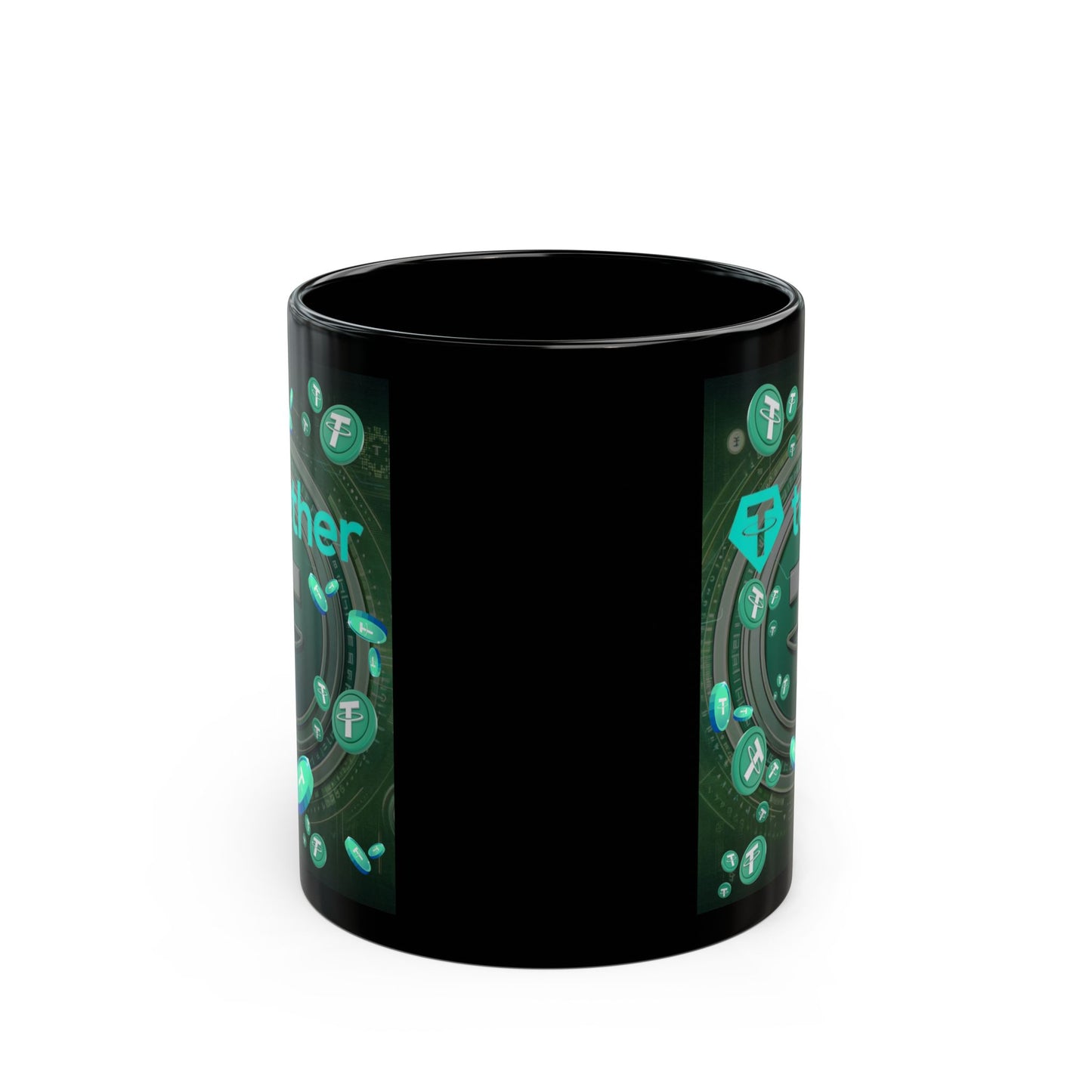 Tether Black Mug by cypherpunkgear.com