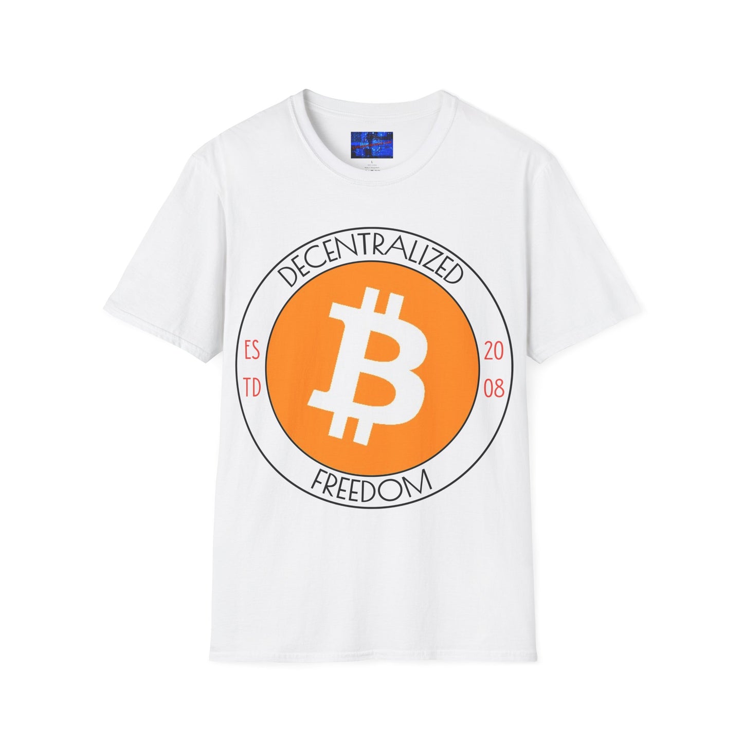 Bitcoin Decentralized Freedom LTcolors Unisex T-Shirt by cypherpunkgear.com
