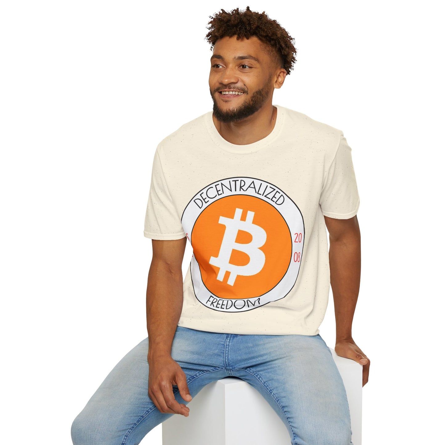 Bitcoin Decentralized Freedom LTcolors Unisex T-Shirt by cypherpunkgear.com