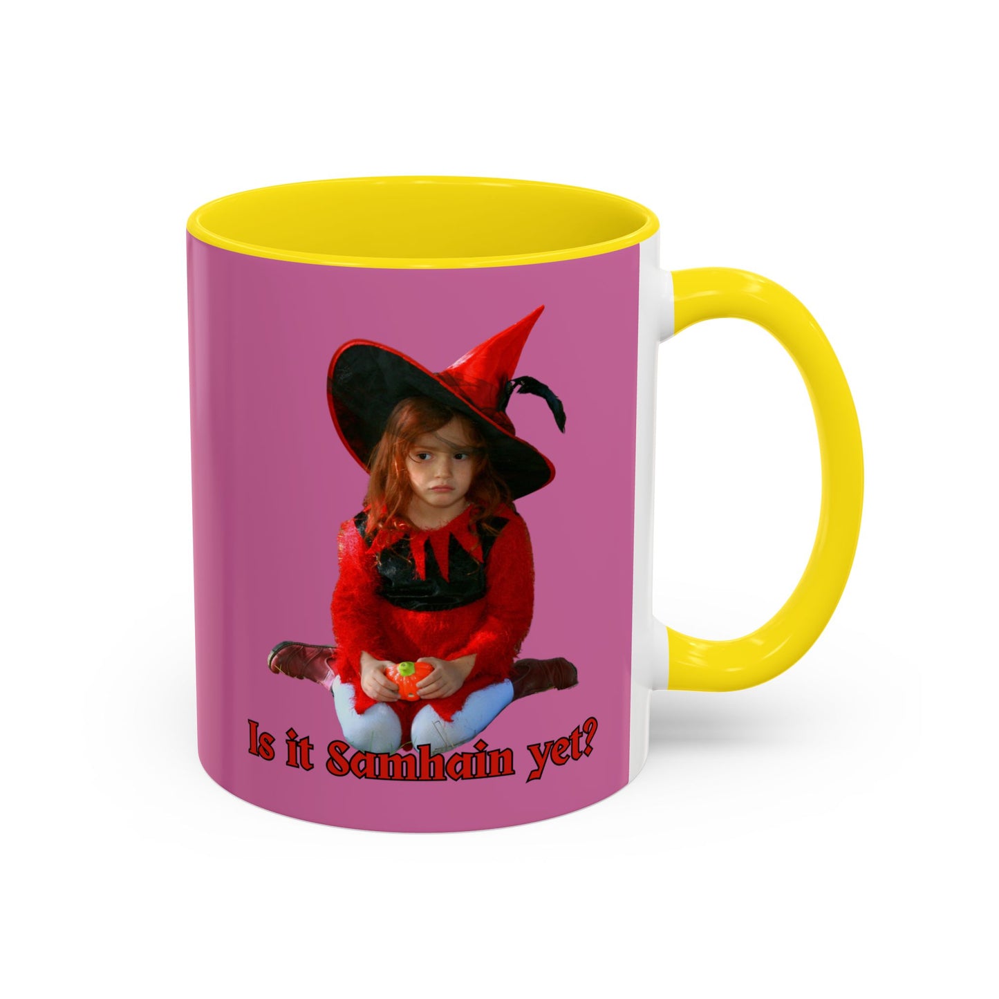 Is it Samhain yet? Pink Accent Mug by CreepyCrafts.boo