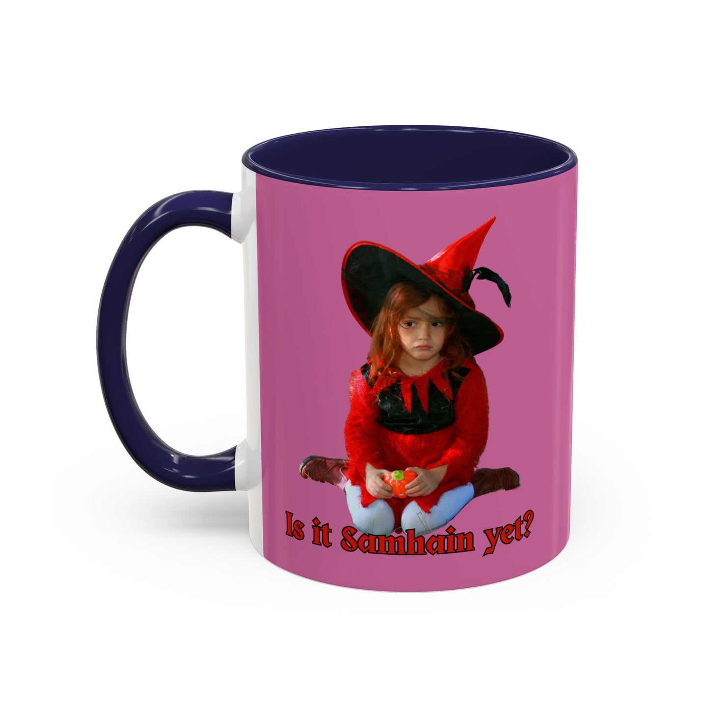 Is it Samhain yet? Pink Accent Mug by CreepyCrafts.boo