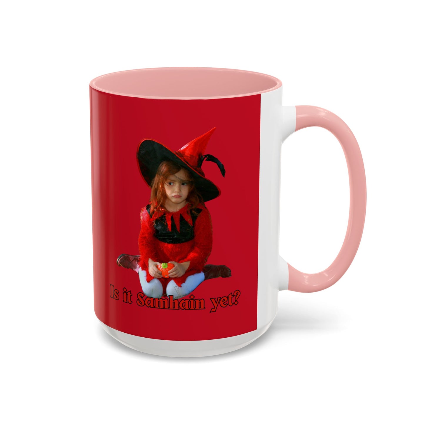 Is it Samhain yet? Red Accent Mug by CreepyCrafts.boo