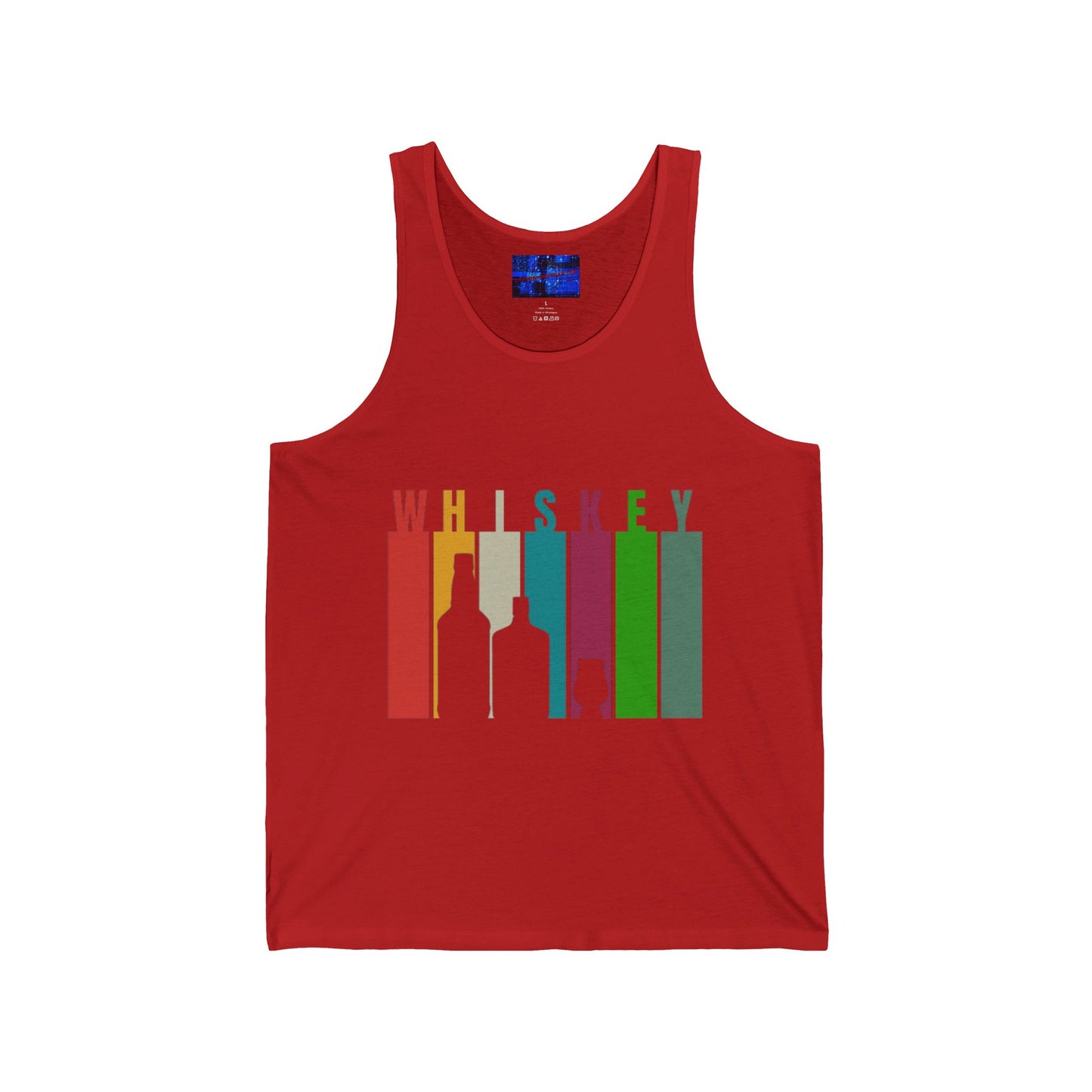 Whiskey spelled with an 'e' Unisex Jersey Tank Top by cypherpunkgear.com