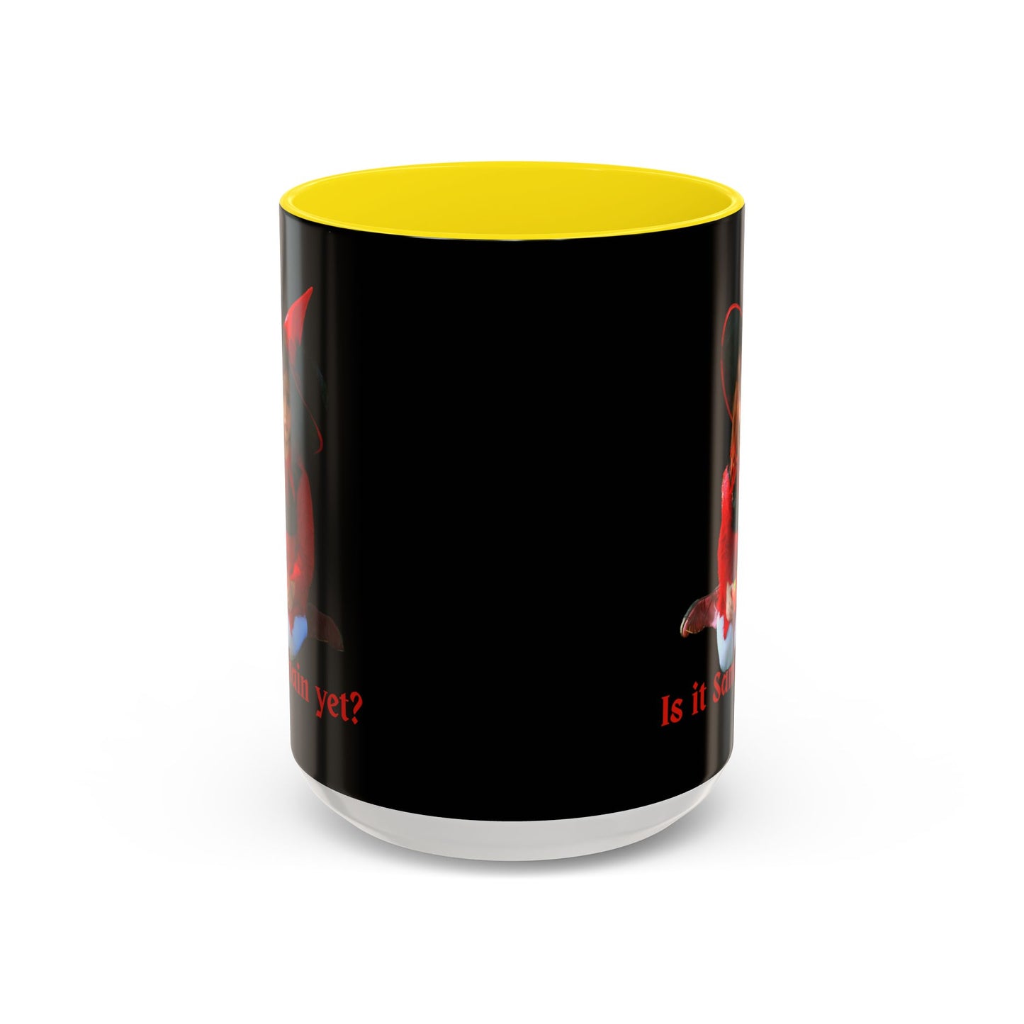 Is it Samhain yet? Black Accent Mug by CreepyCrafts.boo
