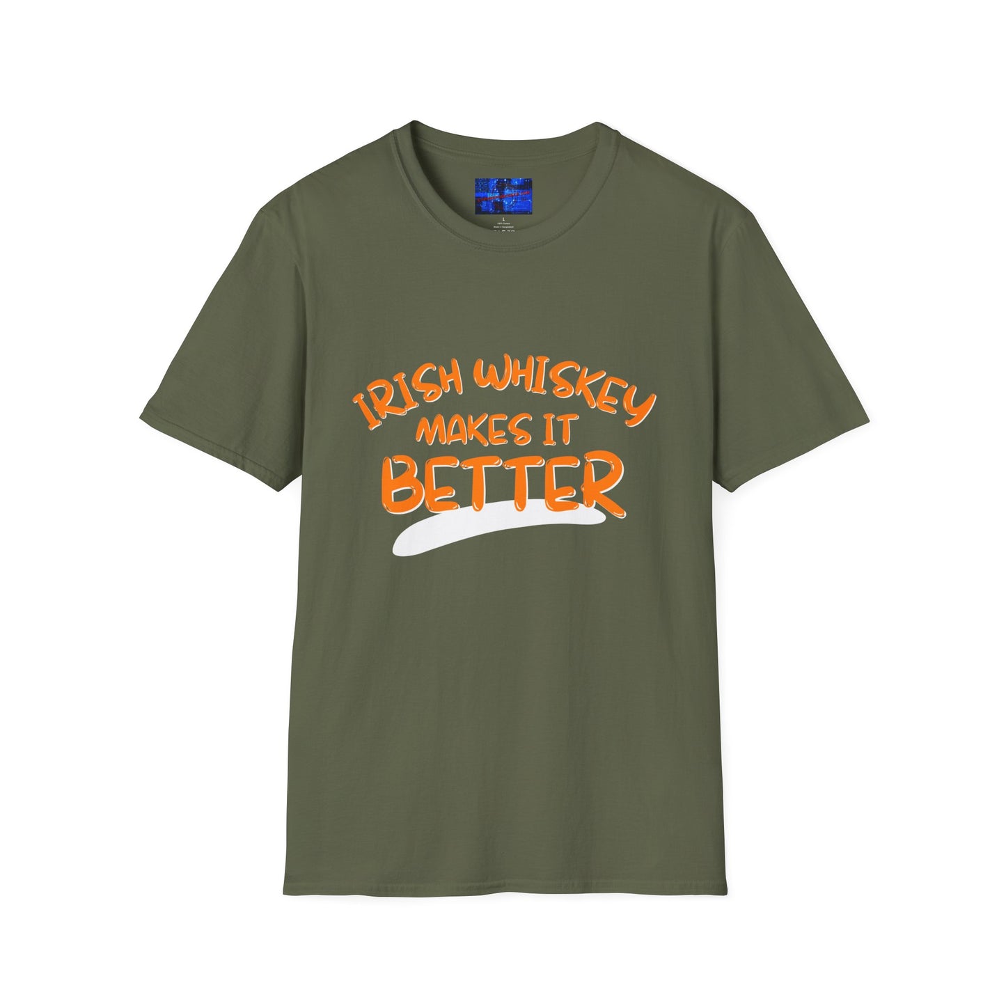Irish Whiskey makes it better OGfont DKcolors Unisex T-Shirt by cypherpunkgear.com