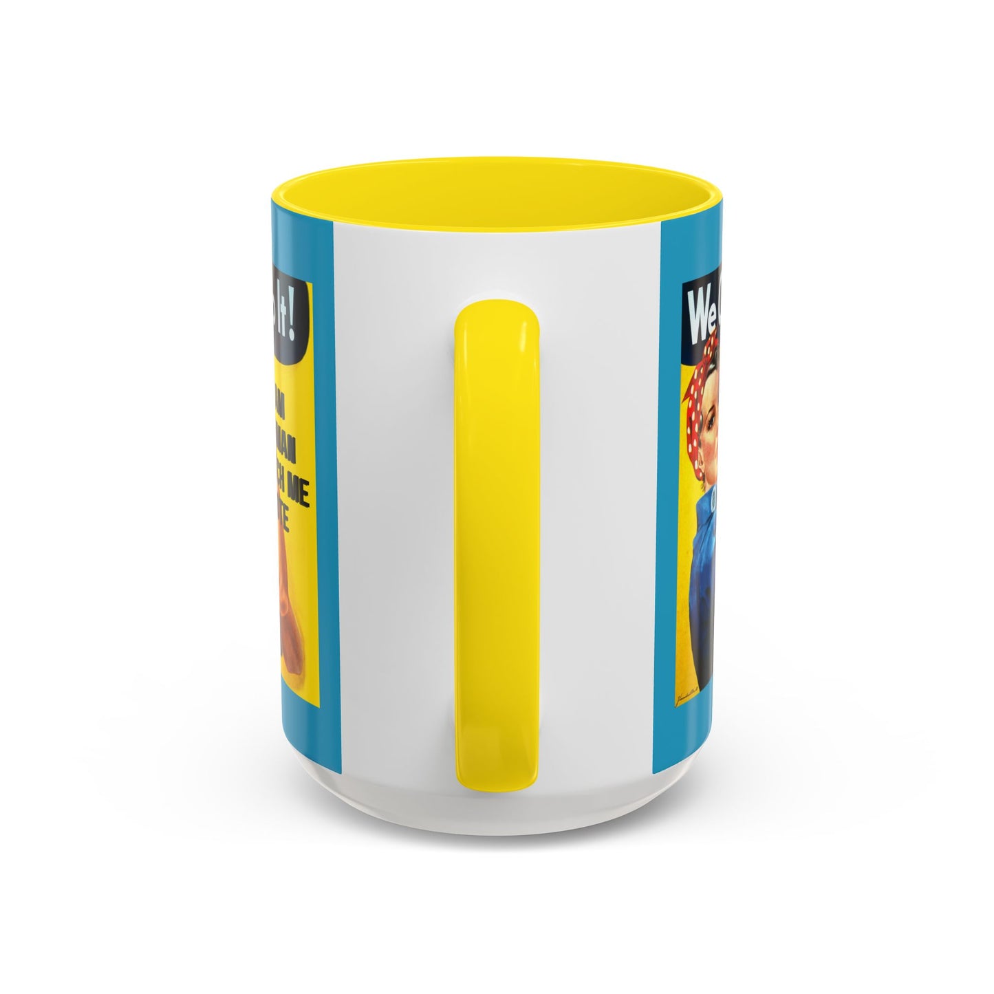 I Am Woman Watch Me Vote Rosie Turquoise Accent Mug by cypherpunkgear.com