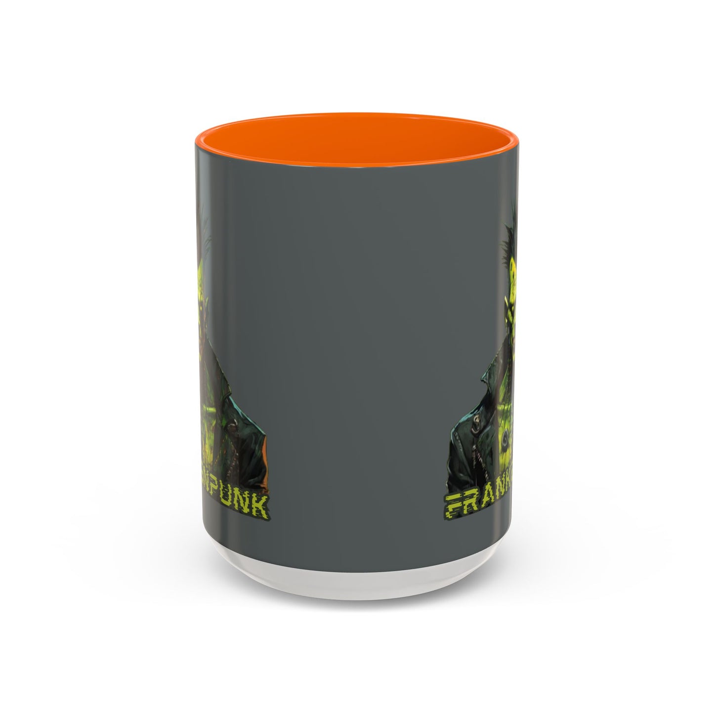 Frankenpunk Grey Accent Mug by CreepyCrafts.boo