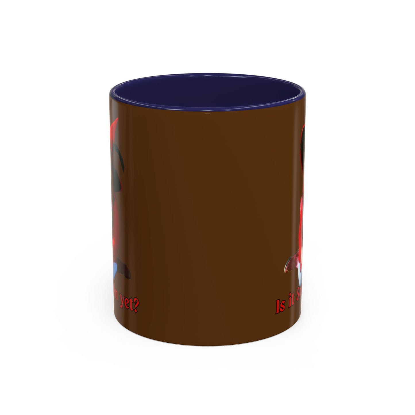 Is it Samhain yet? Brown Accent Mug by CreepyCrafts.boo