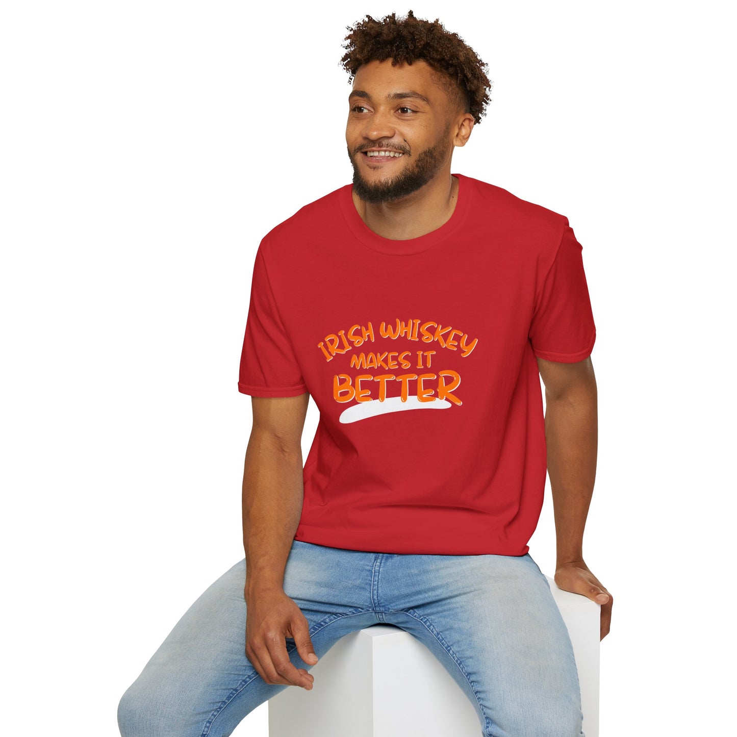 Irish Whiskey makes it better OGfont LTcolors Unisex T-Shirt by cypherpunkgear.com