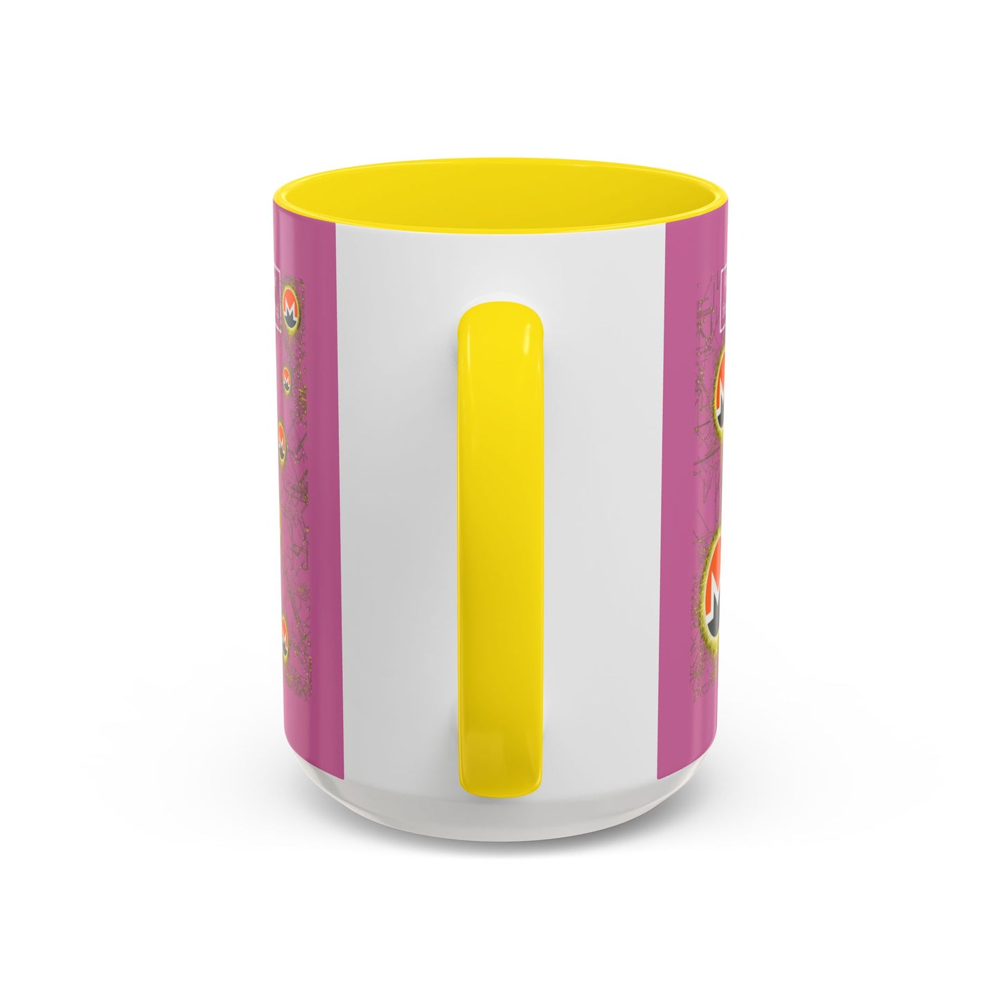 Monero (XMR) don't assume your freedoms are assured Pink Accent Mug by cypherpunkgear.com