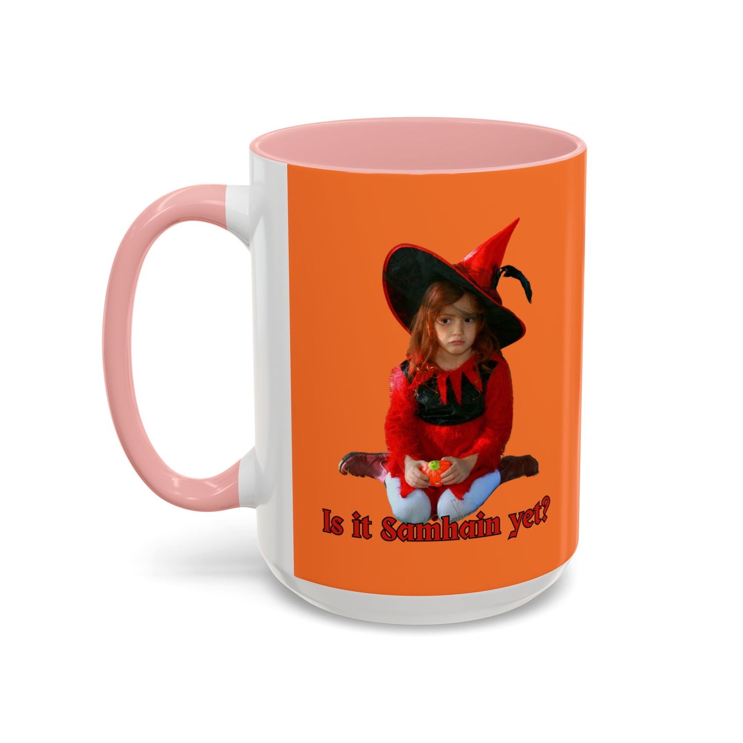 Is it Samhain yet? Orange Accent Mug by CreepyCrafts.boo