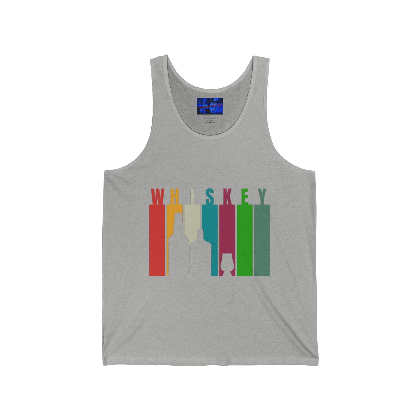 Whiskey spelled with an 'e' Unisex Jersey Tank Top by cypherpunkgear.com