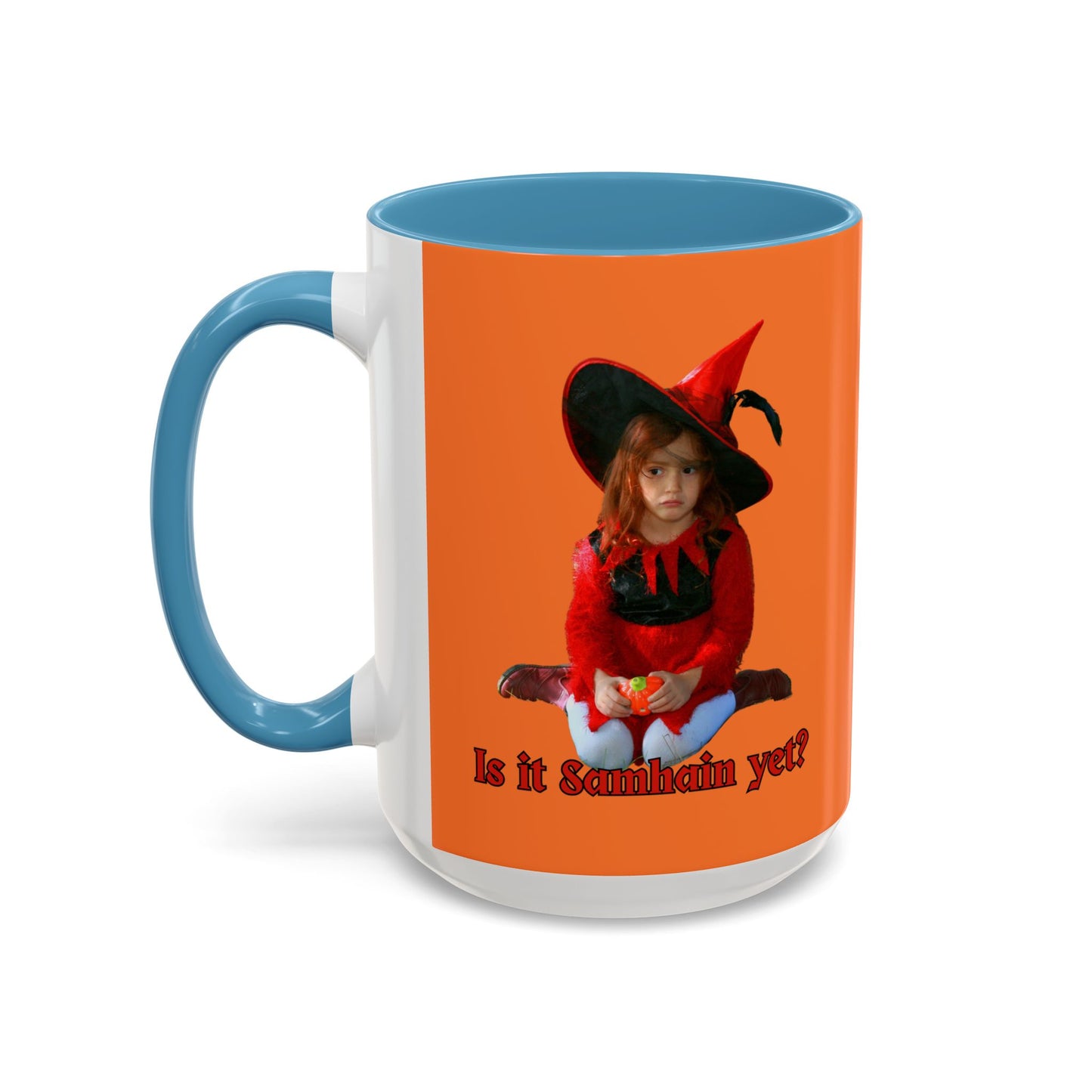 Is it Samhain yet? Orange Accent Mug by CreepyCrafts.boo