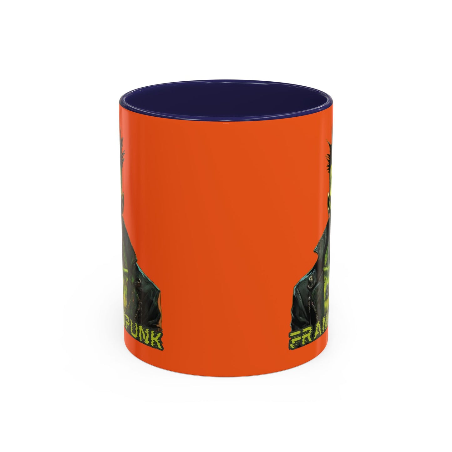 Frankenpunk Orange Accent Mug by CreepyCrafts.boo