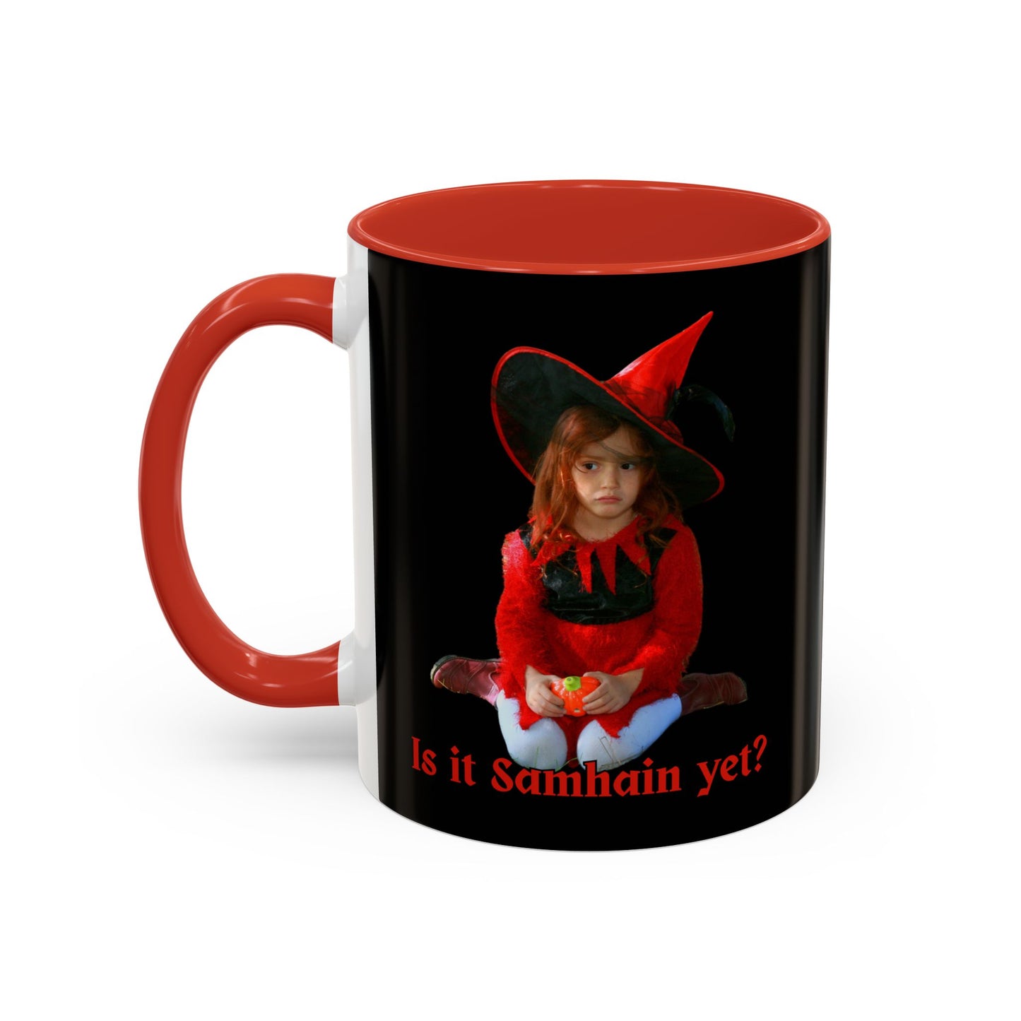 Is it Samhain yet? Black Accent Mug by CreepyCrafts.boo