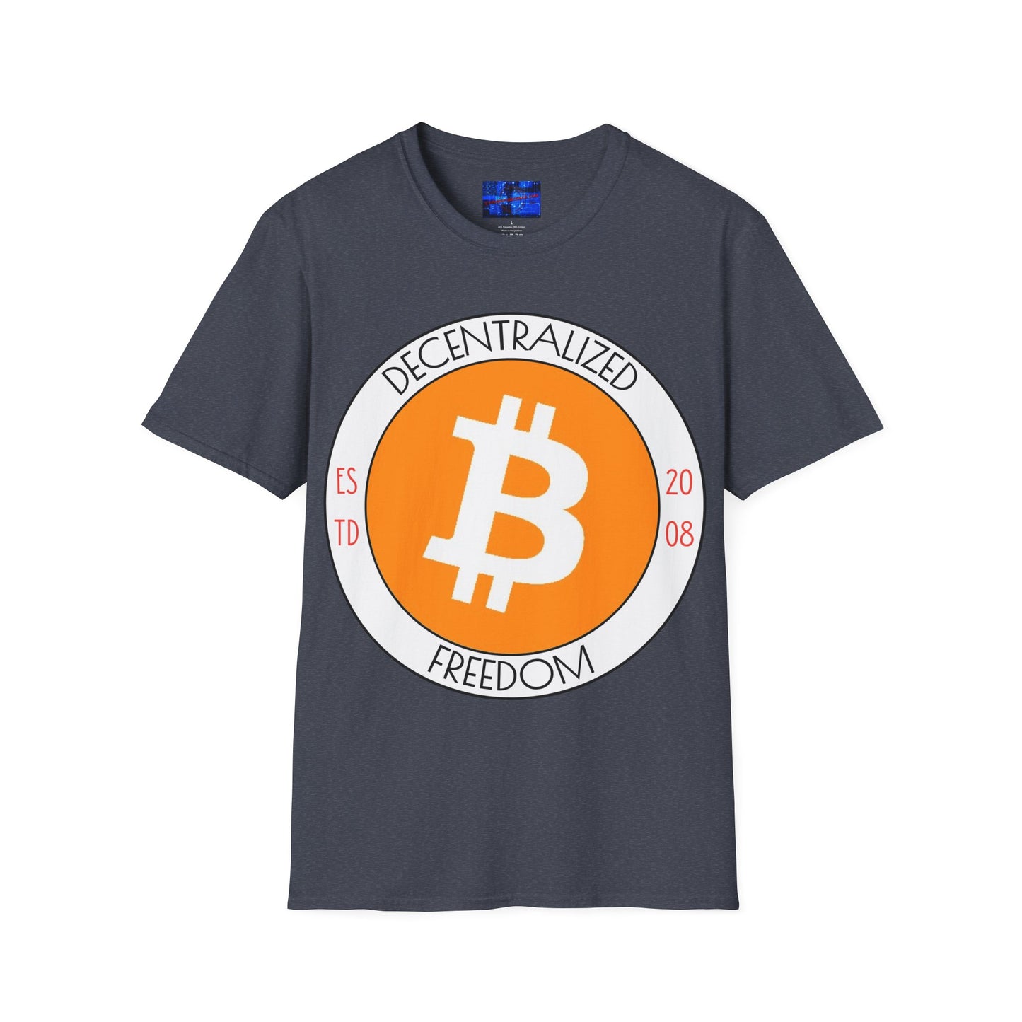 Bitcoin Decentralized Freedom DKcolors Unisex T-Shirt by cypherpunkgear.com
