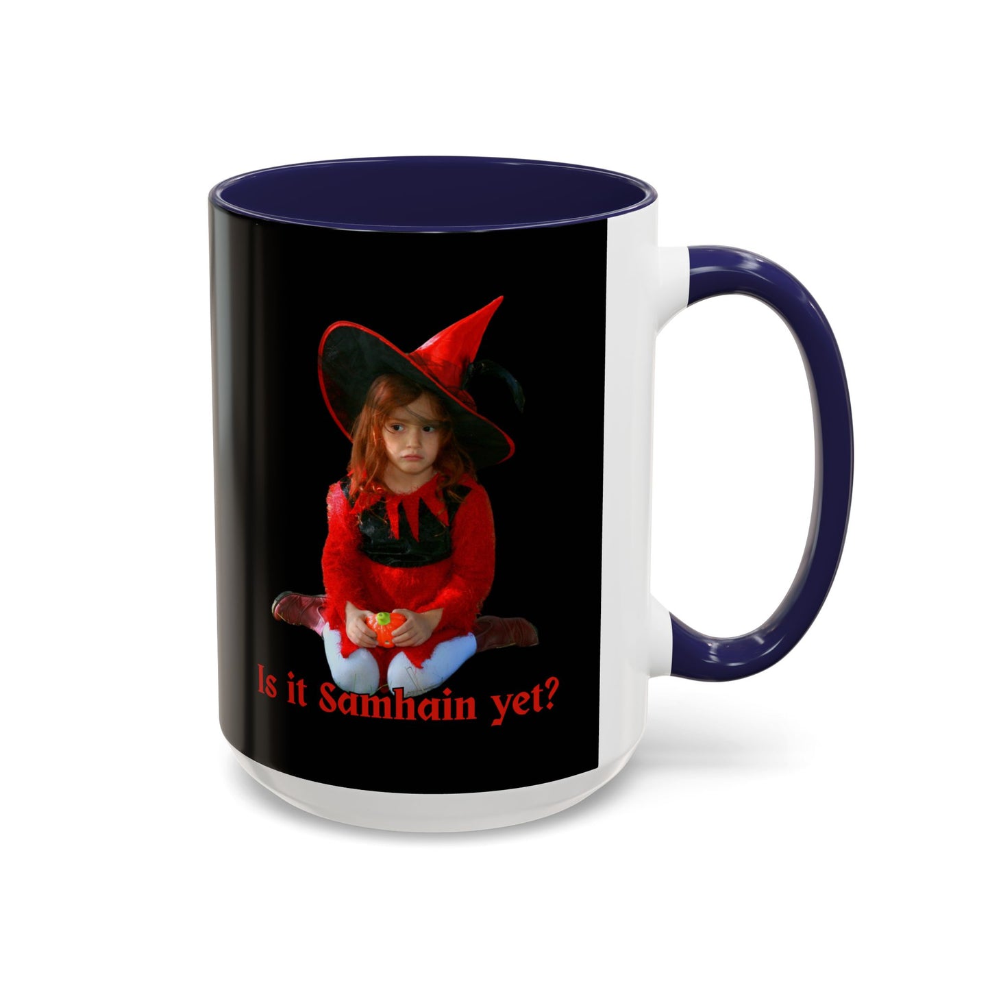 Is it Samhain yet? Black Accent Mug by CreepyCrafts.boo