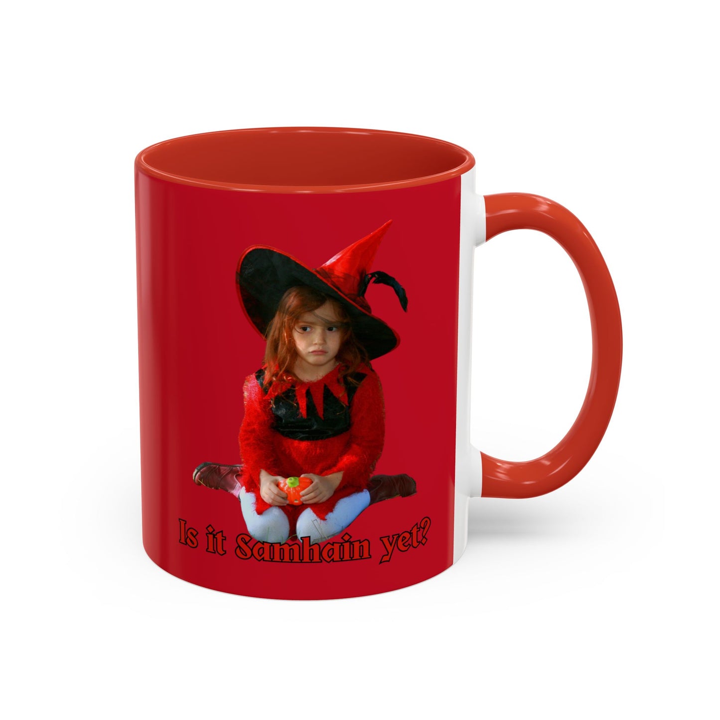 Is it Samhain yet? Red Accent Mug by CreepyCrafts.boo