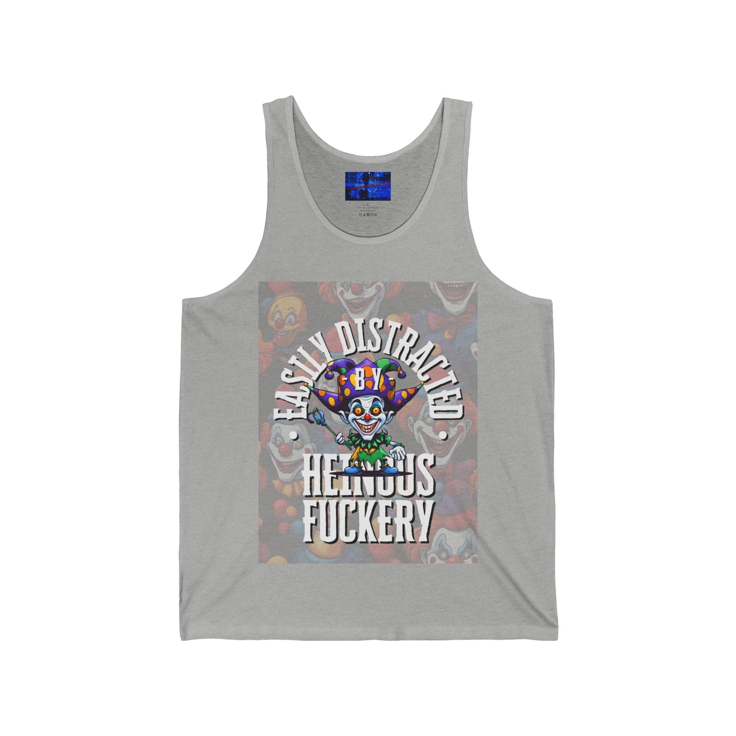 Easily Distracted by Heinous Fuckery Little Jincs Unisex Jersey Tank Top by cypherpunkgear.com