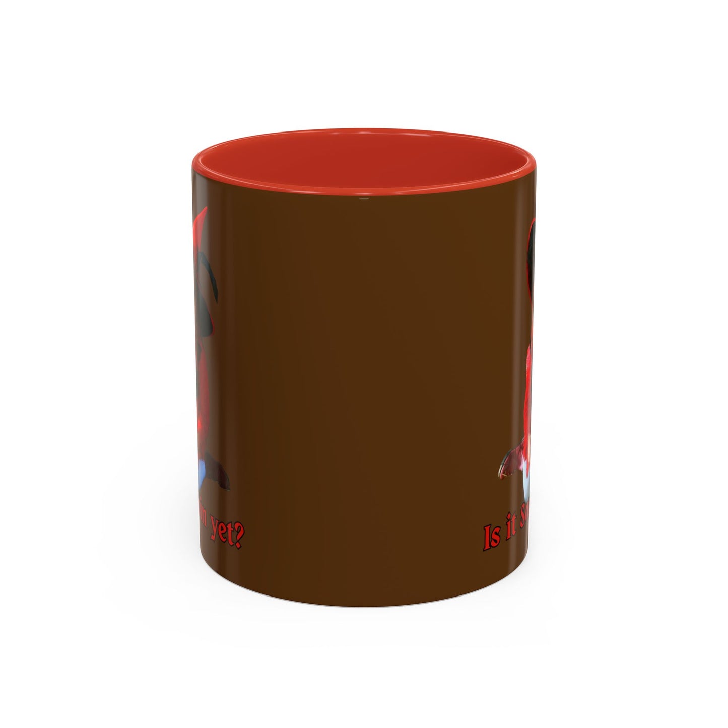 Is it Samhain yet? Brown Accent Mug by CreepyCrafts.boo