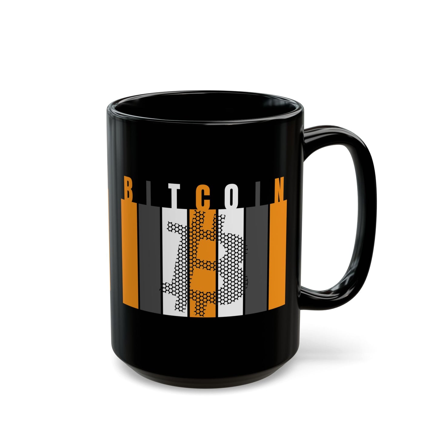 Bitcoin (BTC) Freedom Black Mug by cypherpunkgear.com