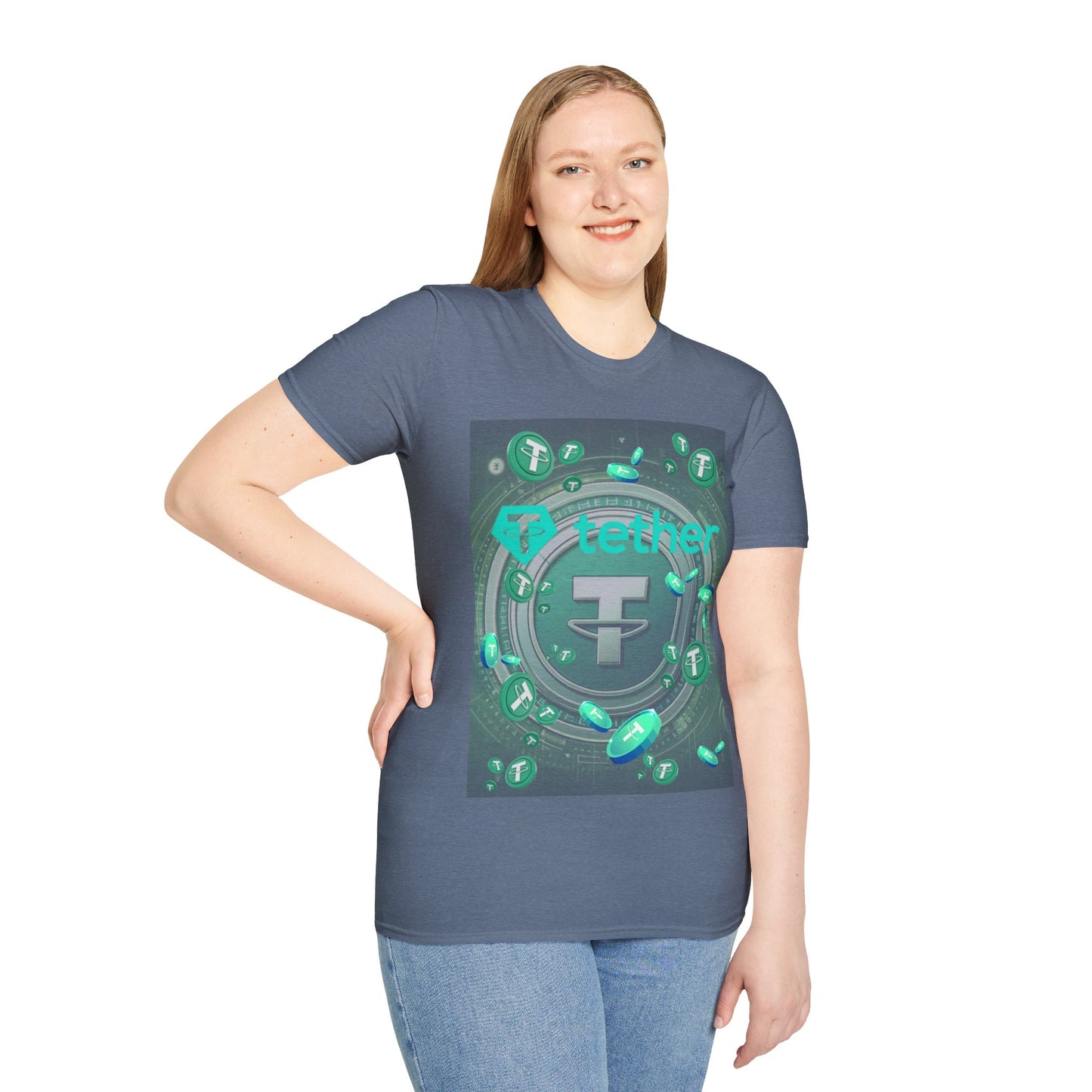 Tether DKcolors Unisex T-Shirt by cypherpunkgear.com