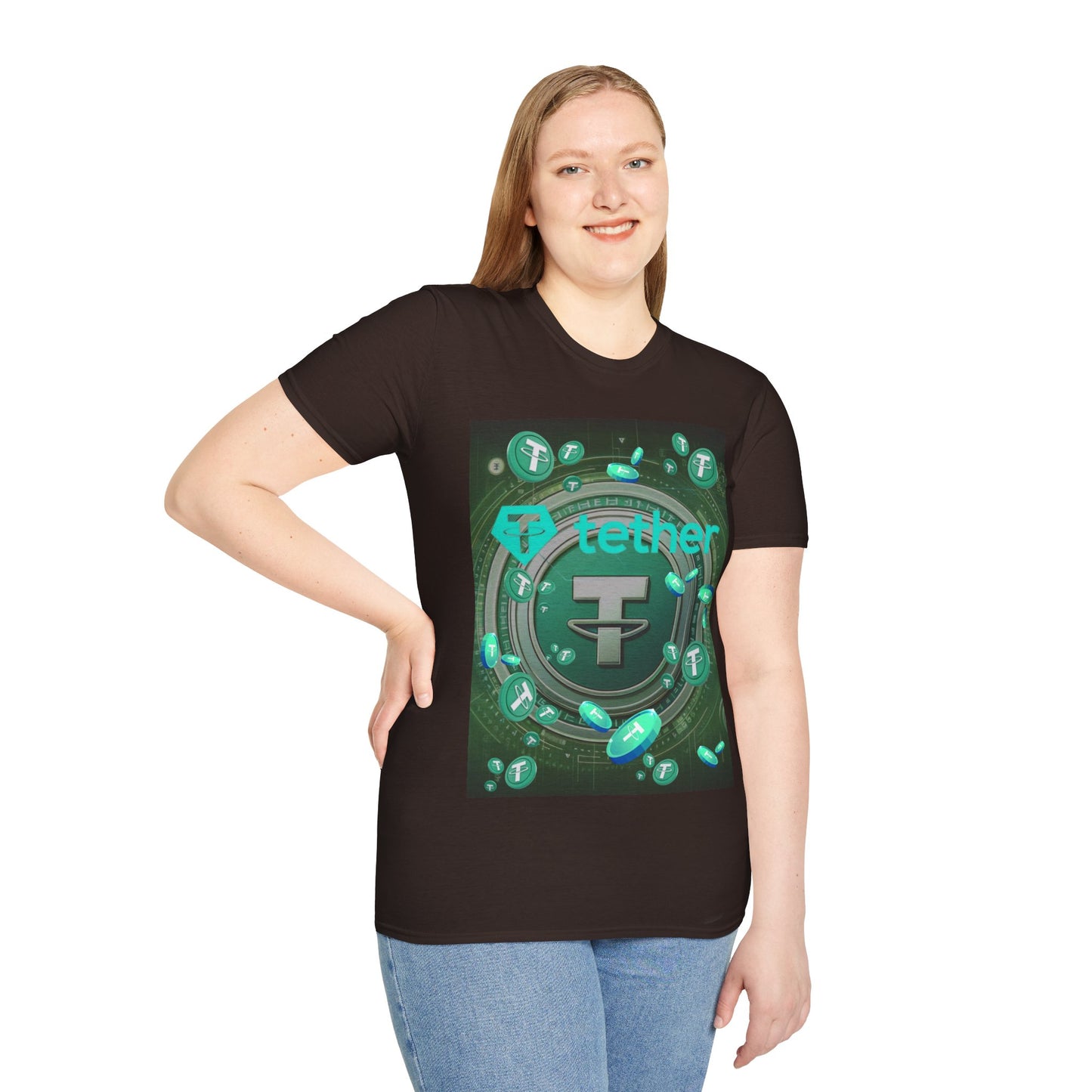 Tether DKcolors Unisex T-Shirt by cypherpunkgear.com