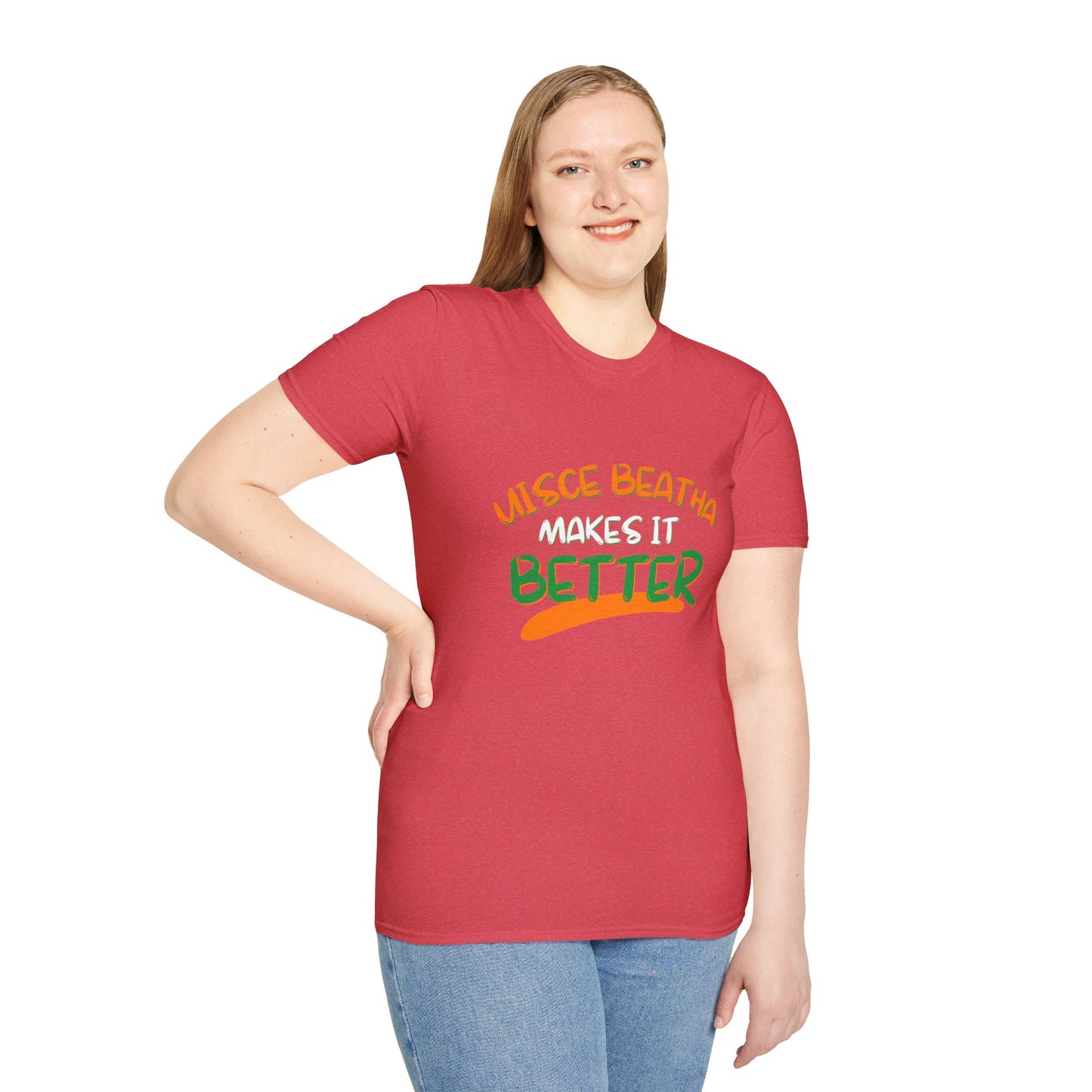 Uisce Beatha makes it better OWGfont LTcolors Unisex T-Shirt by cypherpunkgear.com