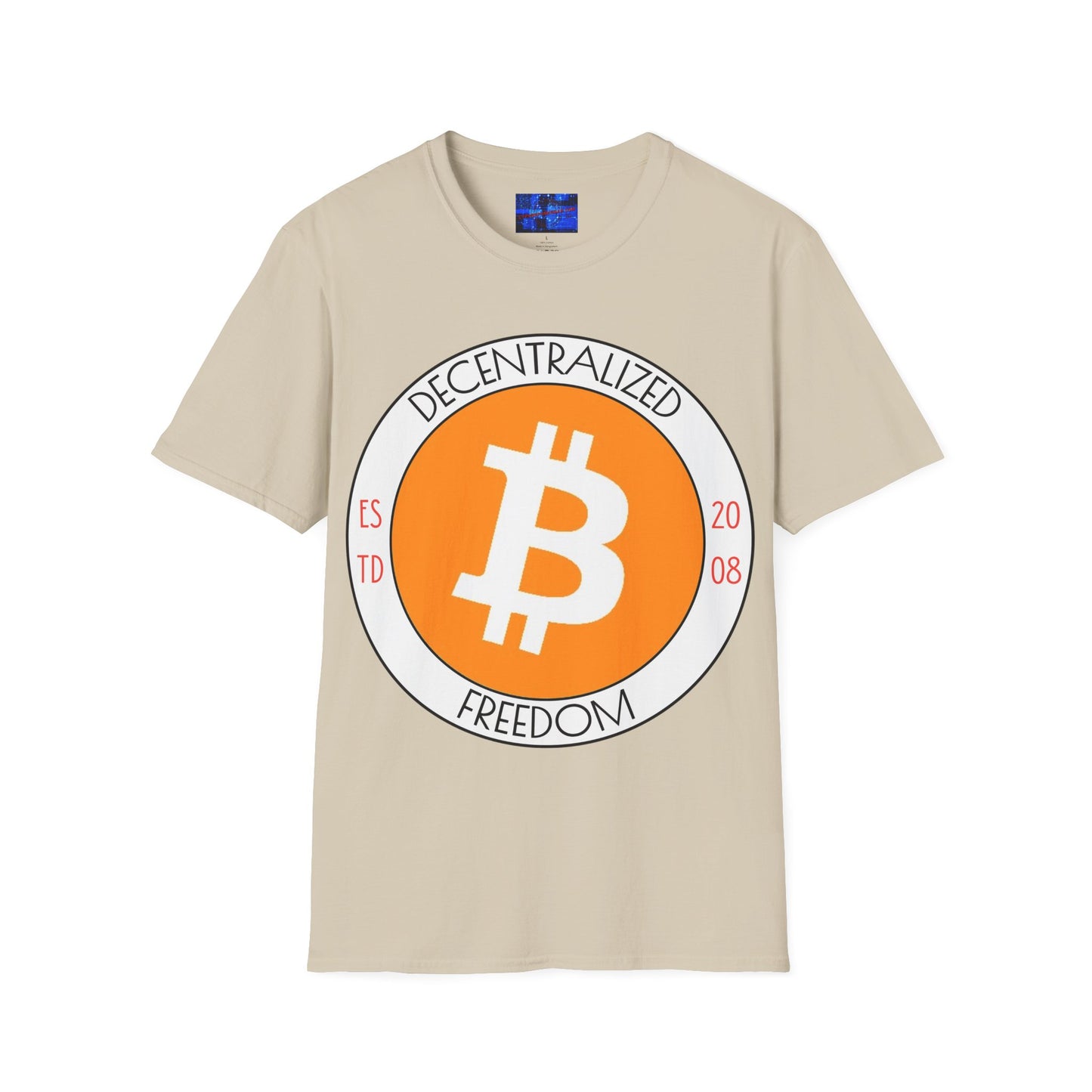 Bitcoin Decentralized Freedom LTcolors Unisex T-Shirt by cypherpunkgear.com