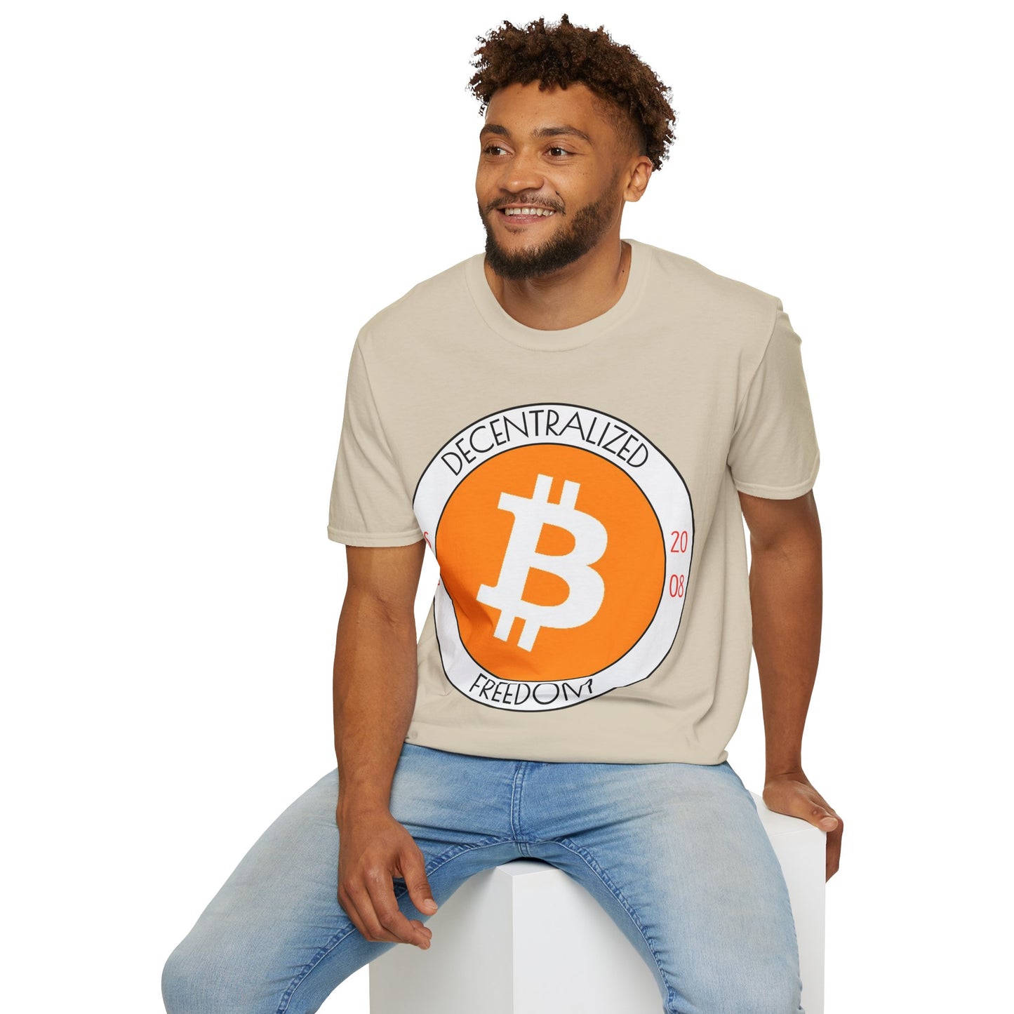 Bitcoin Decentralized Freedom LTcolors Unisex T-Shirt by cypherpunkgear.com