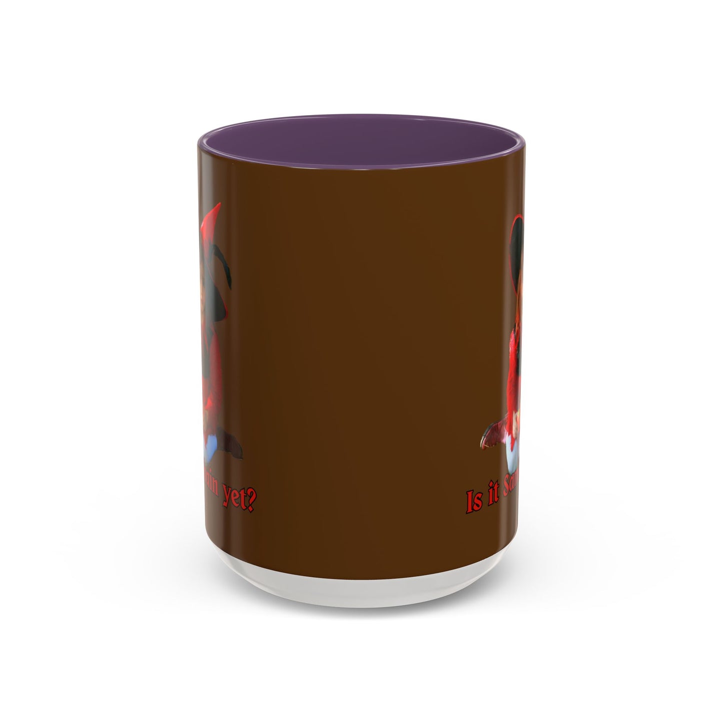 Is it Samhain yet? Brown Accent Mug by CreepyCrafts.boo