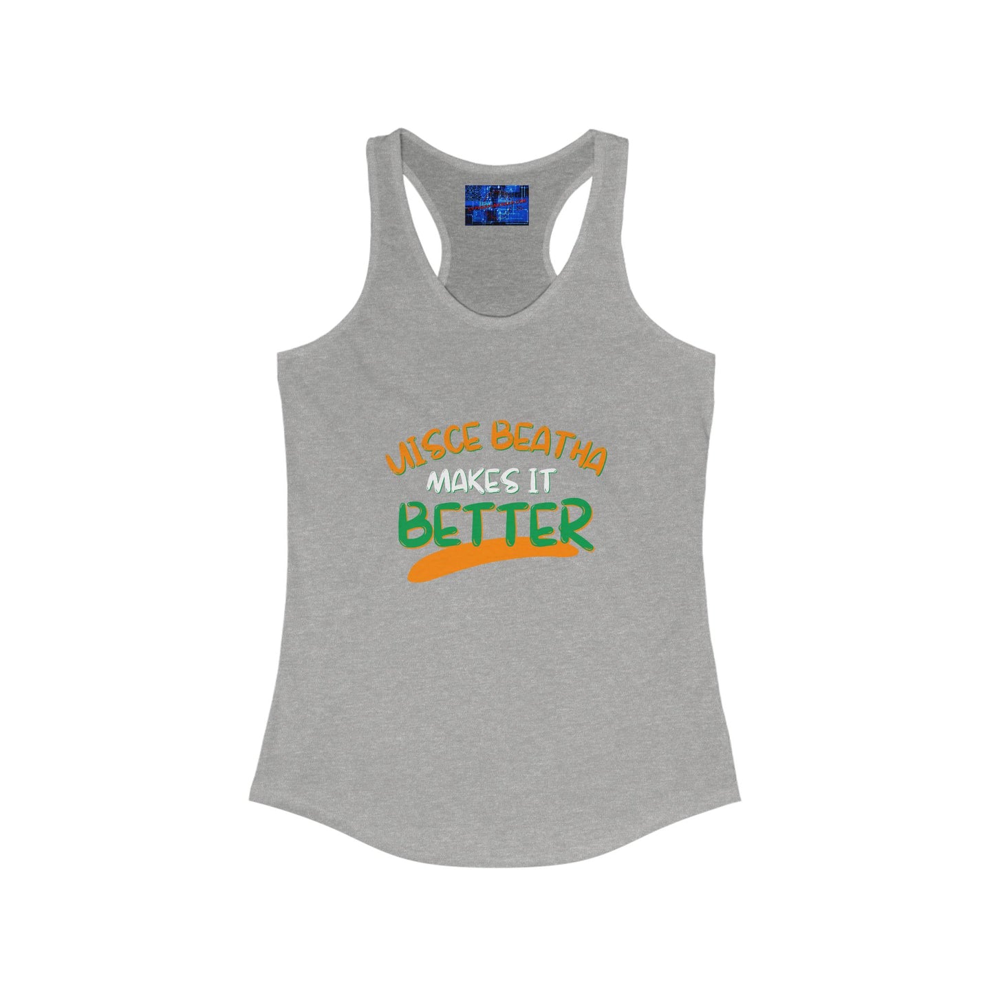 Uisce Beatha makes it better OWGfont Women's Racerback Tank Top by cypherpunkgear.com