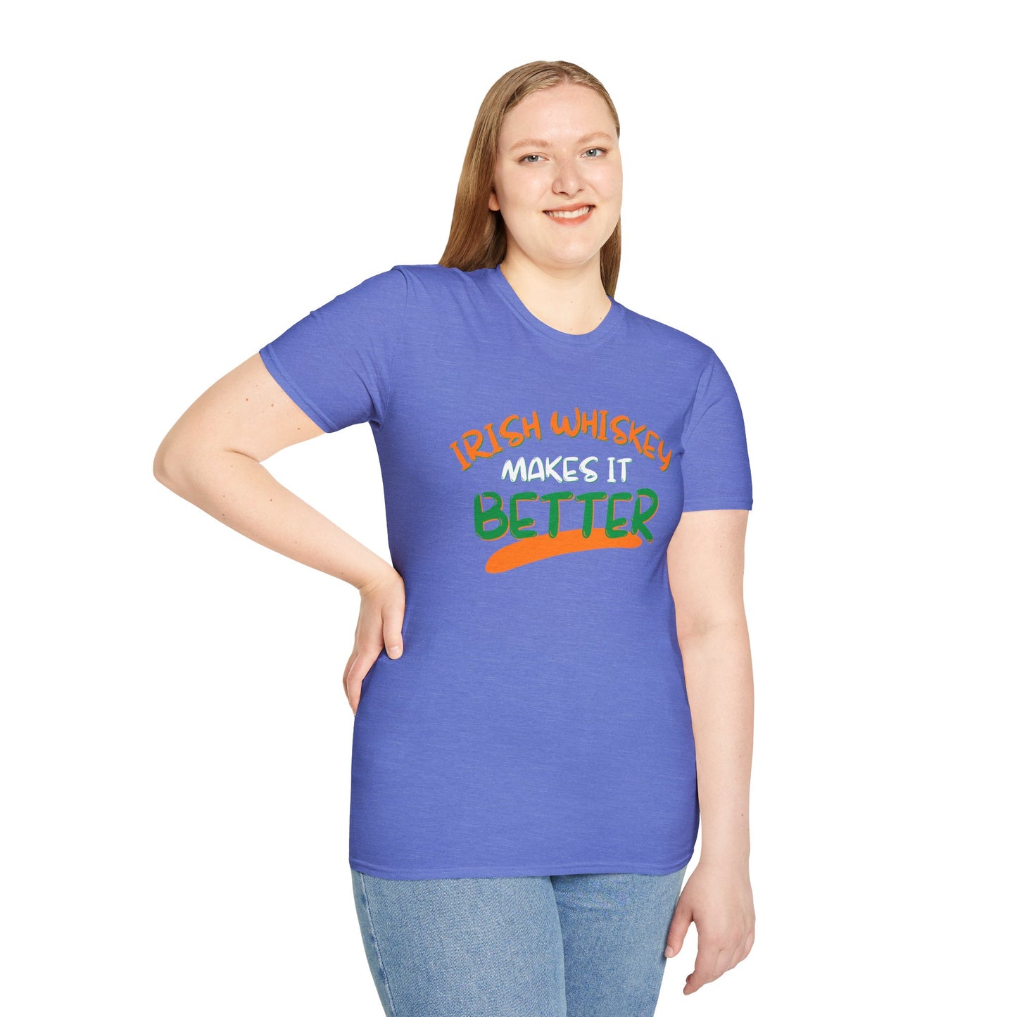 Irish Whiskey makes it better OWGfont DKcolors Unisex T-Shirt by cypherpunkgear.com