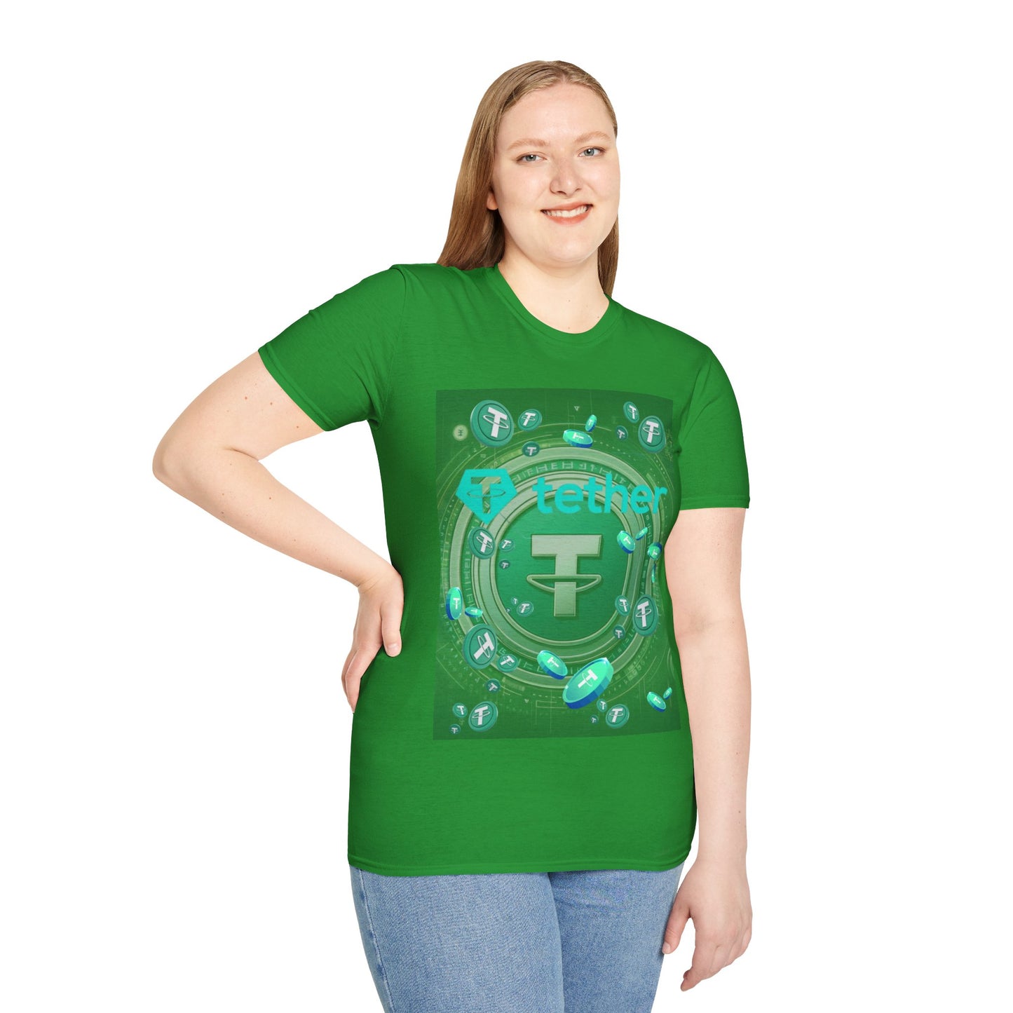 Tether DKcolors Unisex T-Shirt by cypherpunkgear.com