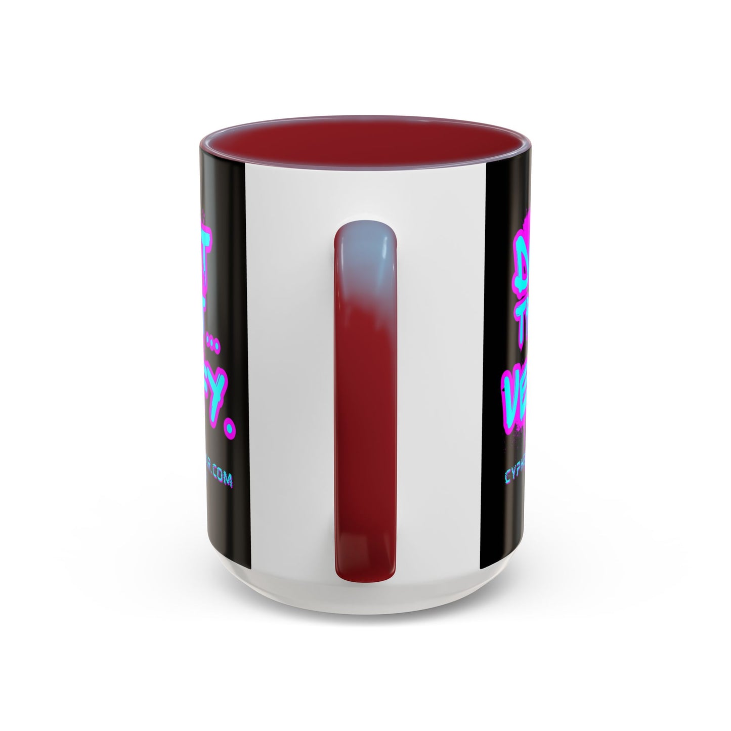 Don't Trust...Verify. Black Accent Mug by cypherpunkgear.com