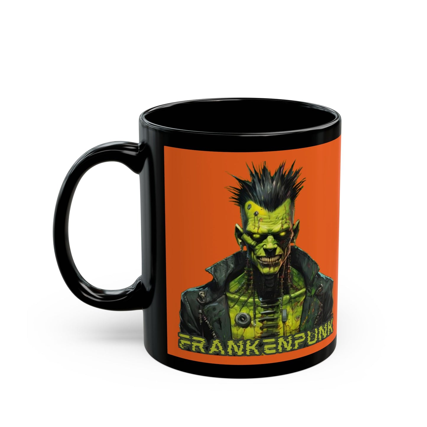 Frankenpunk Orange Mug by CreepyCrafts.boo