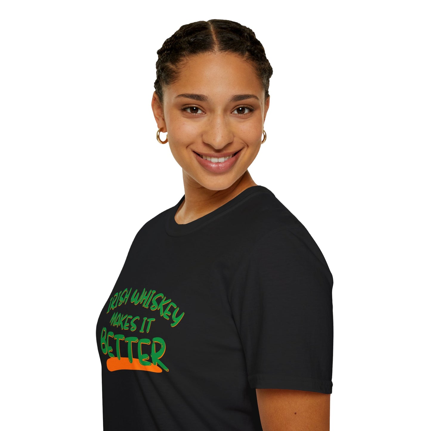 Irish Whiskey makes it better GNfont DKcolors Unisex T-Shirt by cypherpunkgear.com