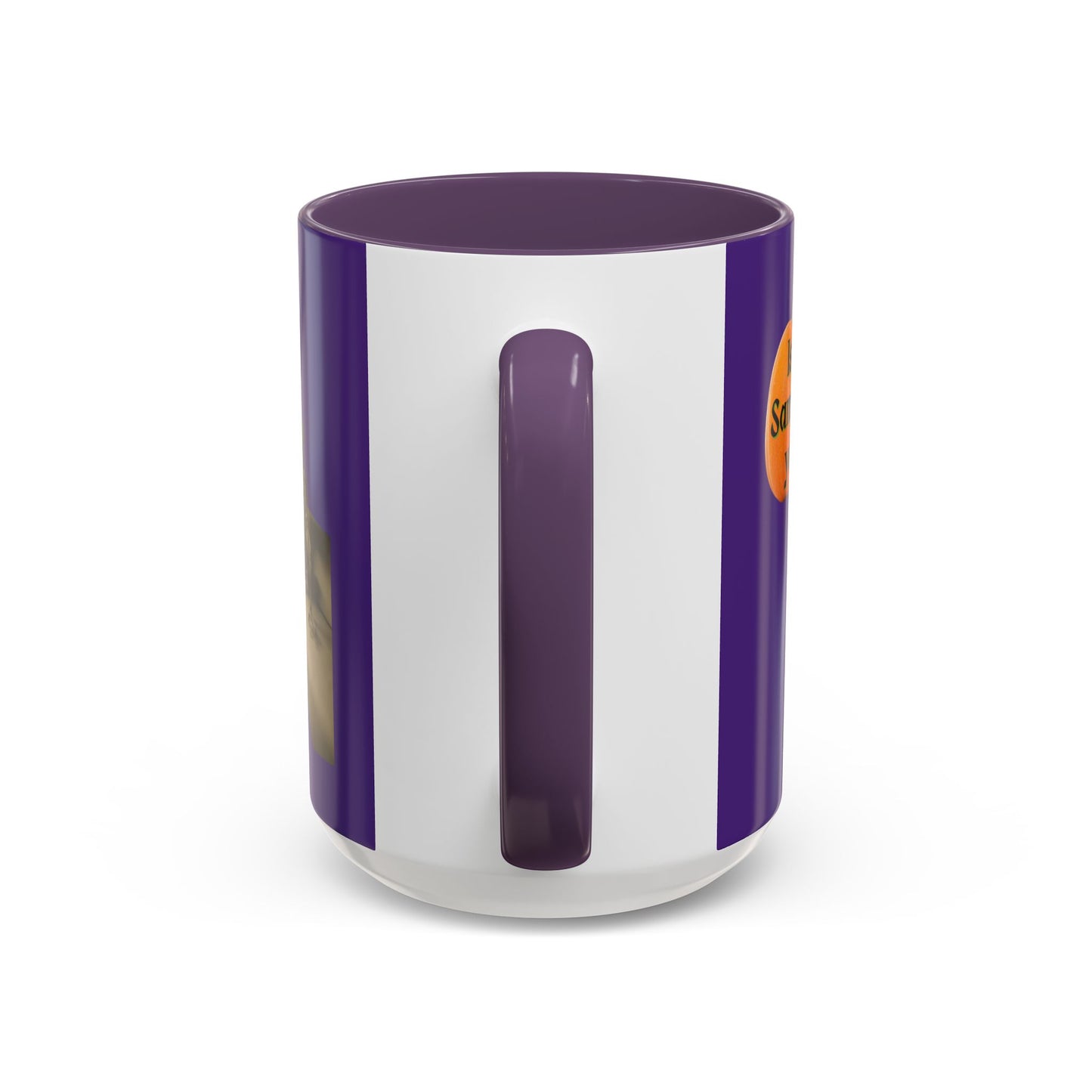 Is it Samhain yet? Skeleton's Pumpkin Purple Accent Mug by CreepyCrafts.boo