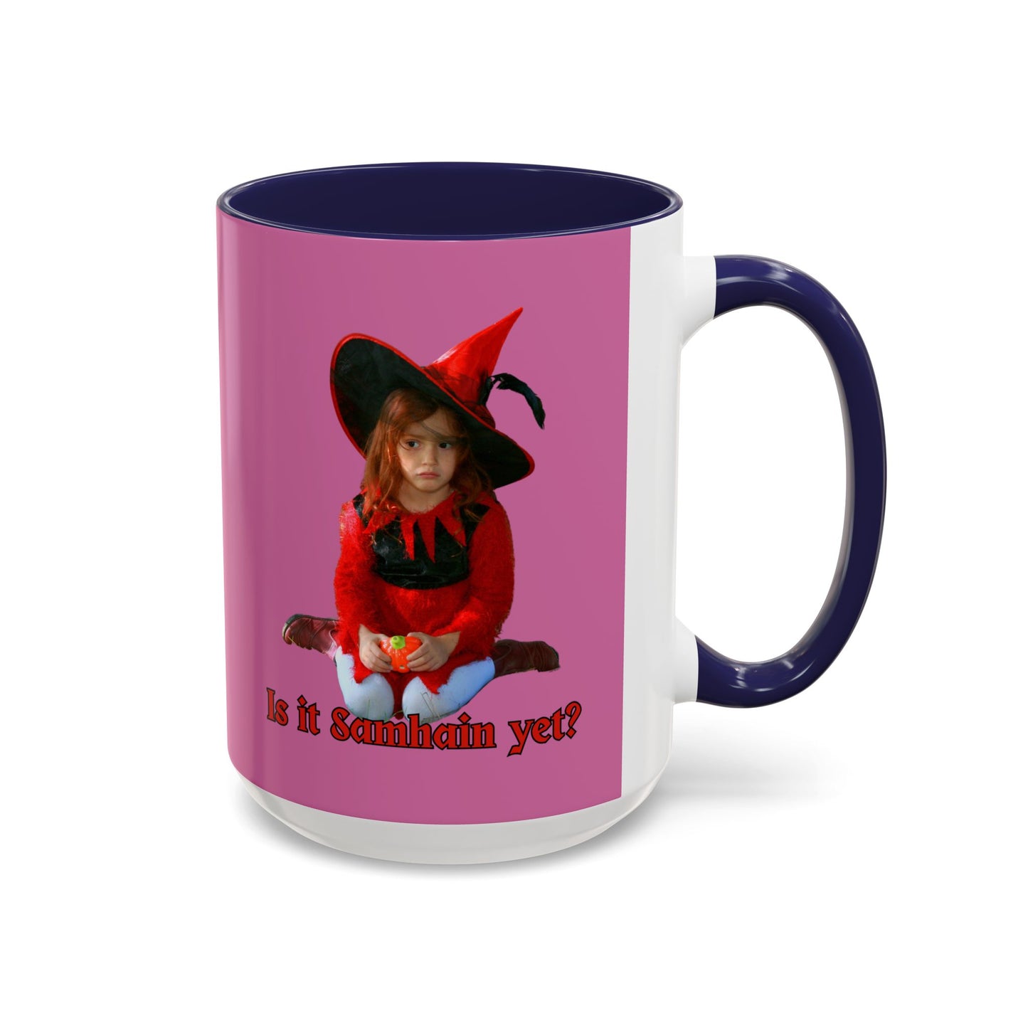Is it Samhain yet? Pink Accent Mug by CreepyCrafts.boo