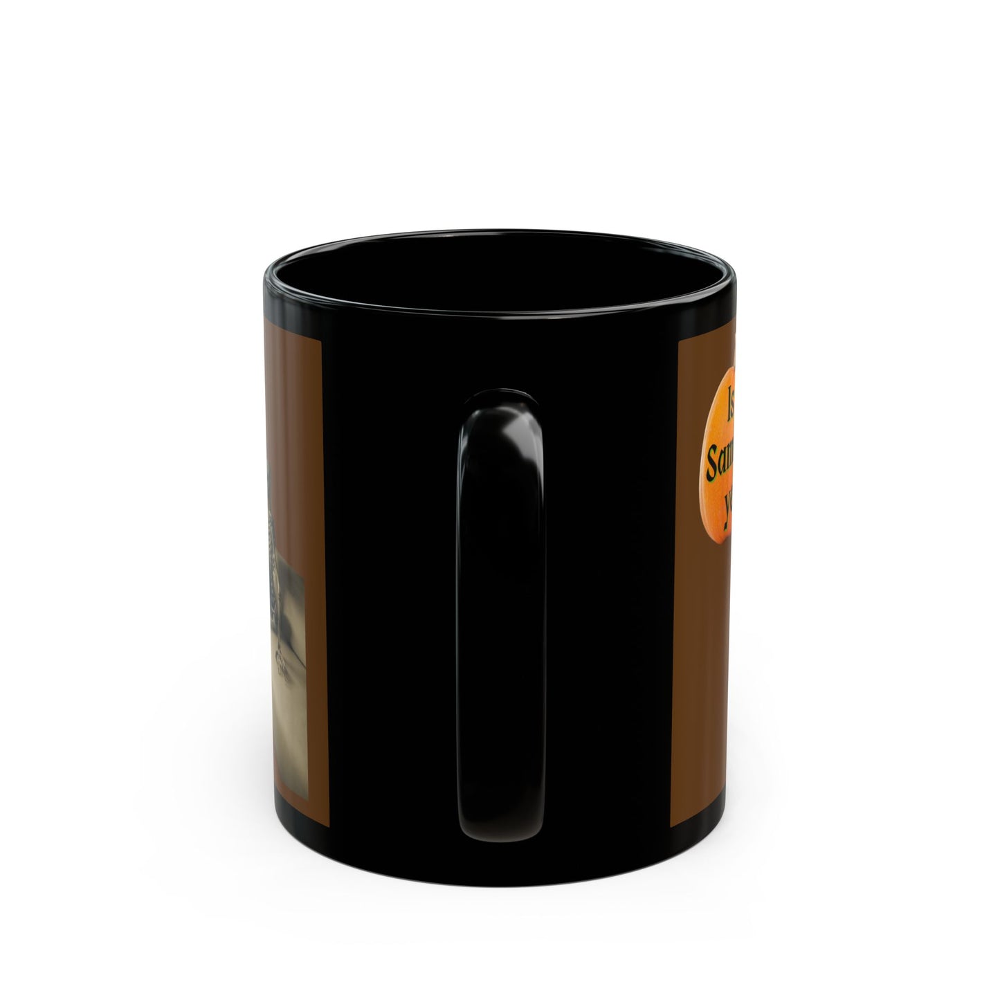 Is it Samhain yet? Skeleton's Pumpkin Brown Mug by CreepyCrafts.boo