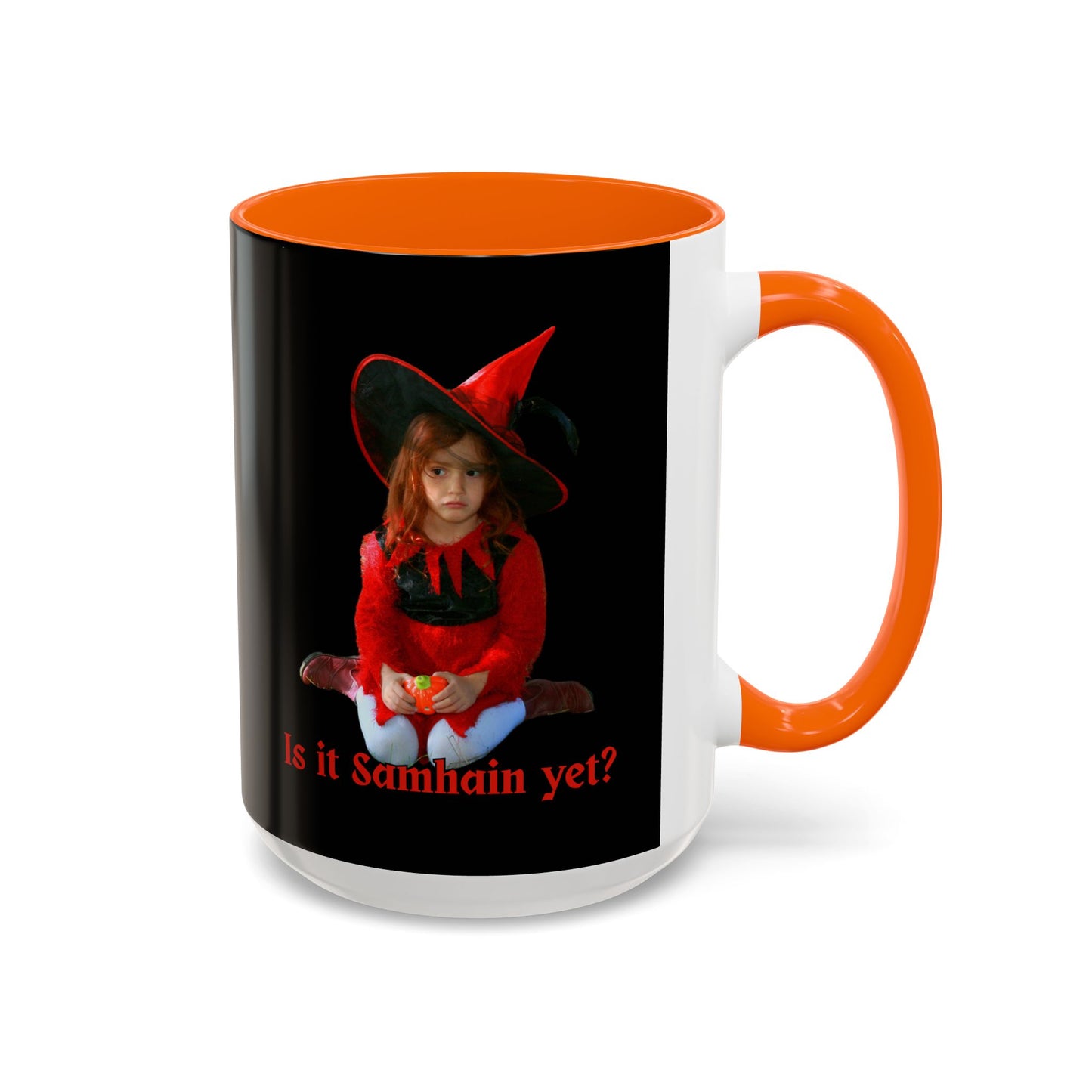 Is it Samhain yet? Black Accent Mug by CreepyCrafts.boo