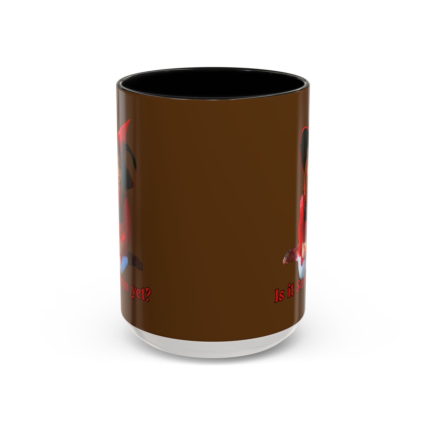 Is it Samhain yet? Brown Accent Mug by CreepyCrafts.boo