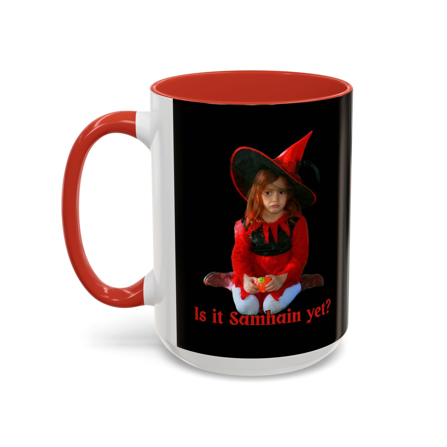 Is it Samhain yet? Black Accent Mug by CreepyCrafts.boo